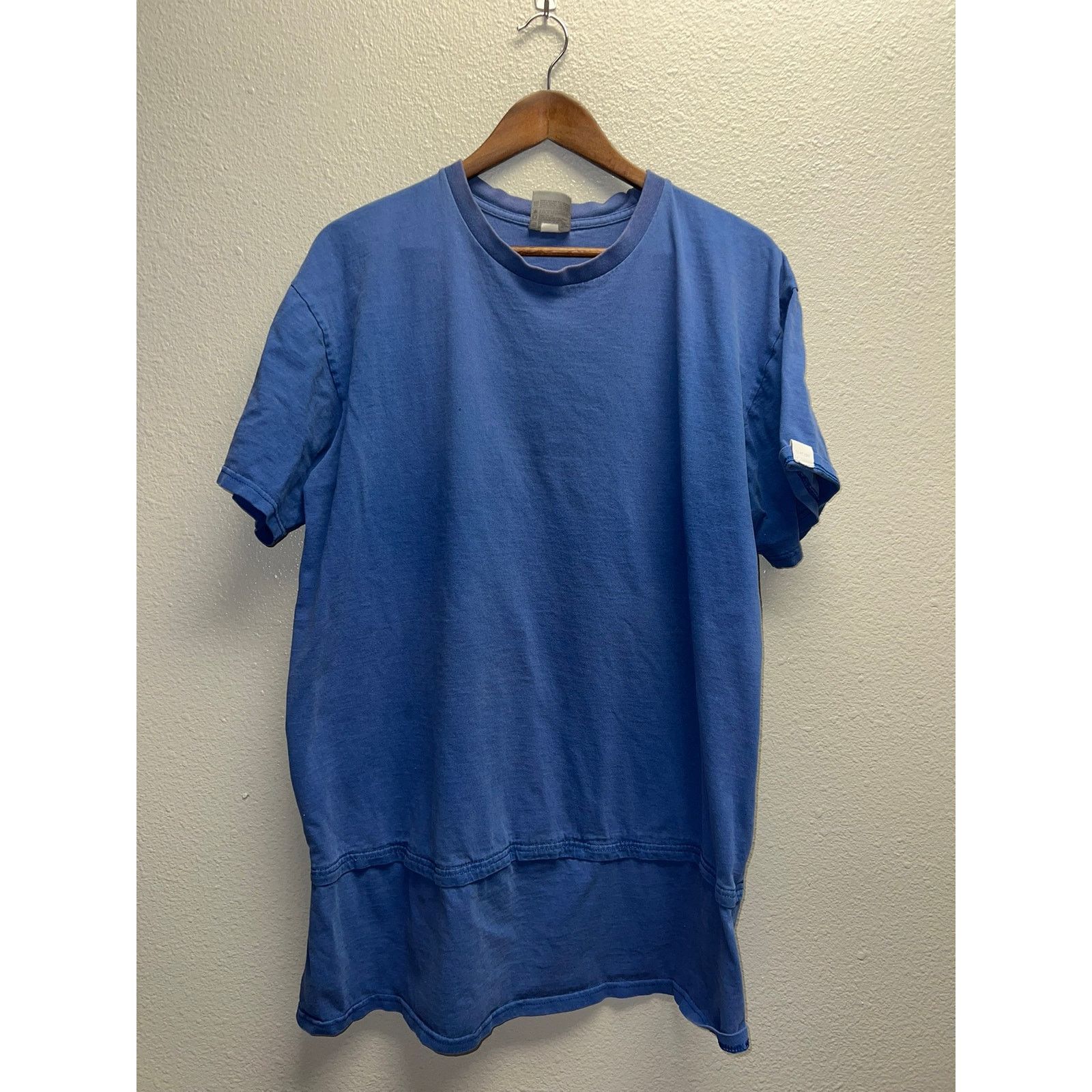 Nike Nike Blue Blank Shirt Y2K Swoosh Long Length Tee 2000s L Size US L / EU 52-54 / 3 - 1 Thumbnail