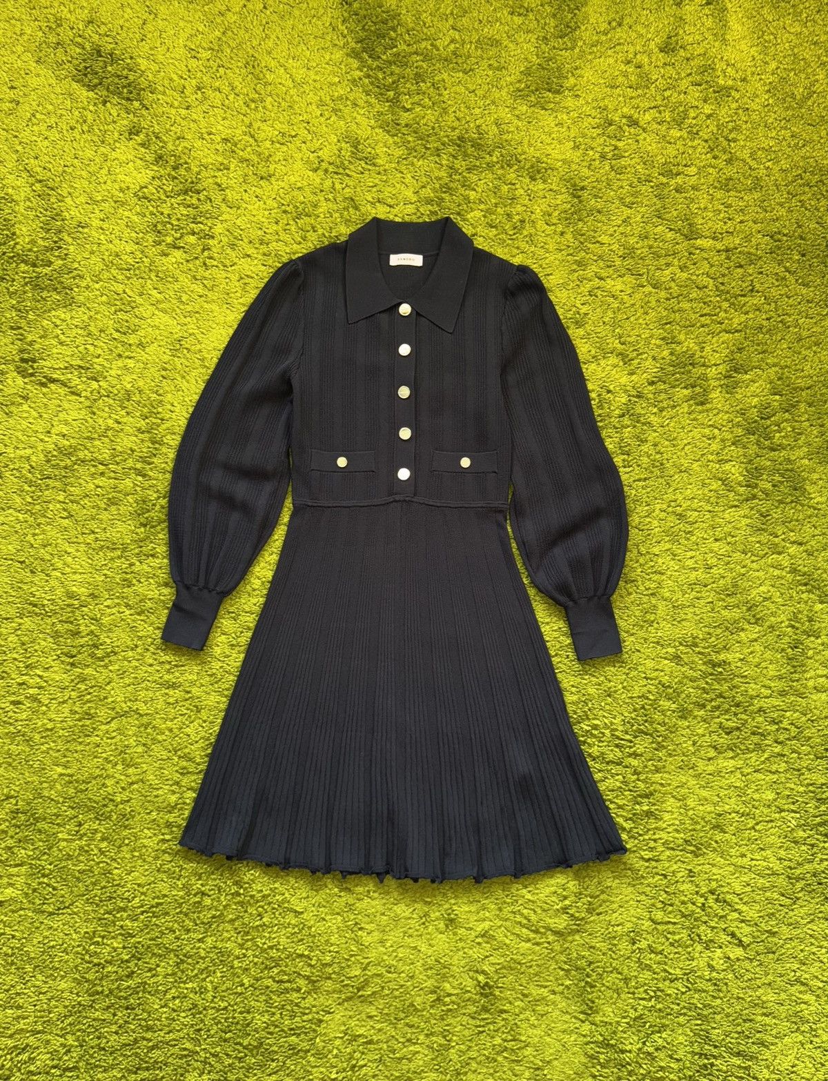 Sandro Sandro oldmoney style ribbed dress Size S / US 4 / IT 40 - 1 Thumbnail