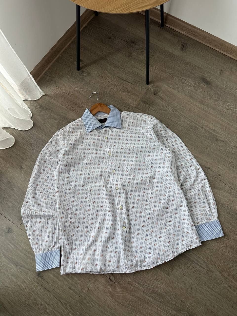 Etro Vintage Etro Milano White Mens Monogram Shirt Size US M / EU 48-50 / 2 - 9 Thumbnail