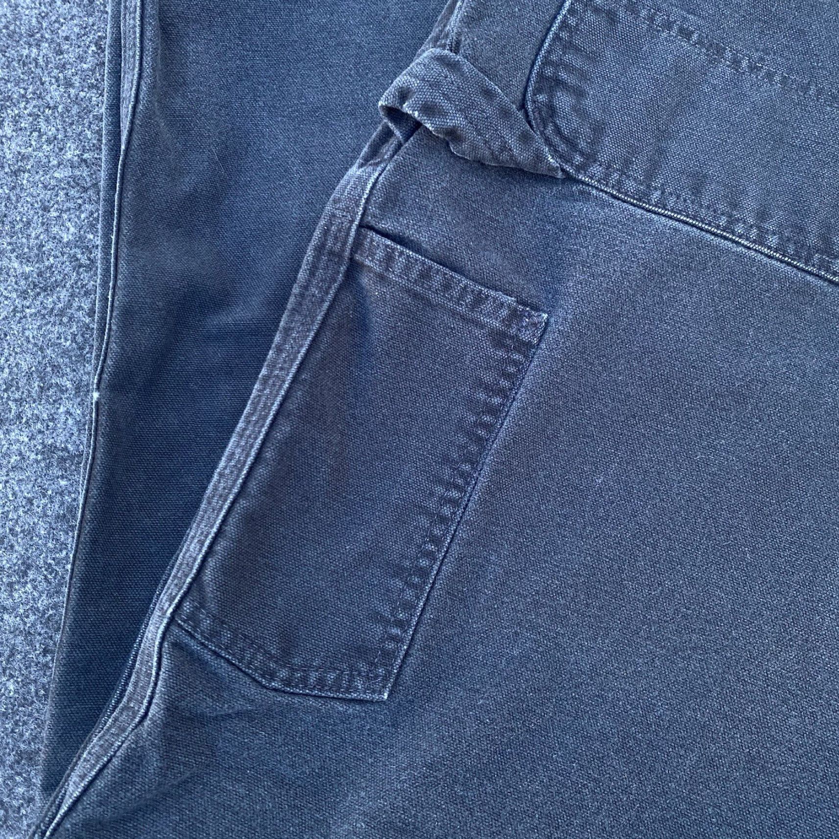 Carhartt Carhartt Pants Mens 40x32 Distressed Black Duck Canvas Baggy Carpenter Skater Pants Mens Black Canvas Carhartt Wide-Leg Relaxed Casual Workwear Size US 40 / EU 56 - 7 Thumbnail