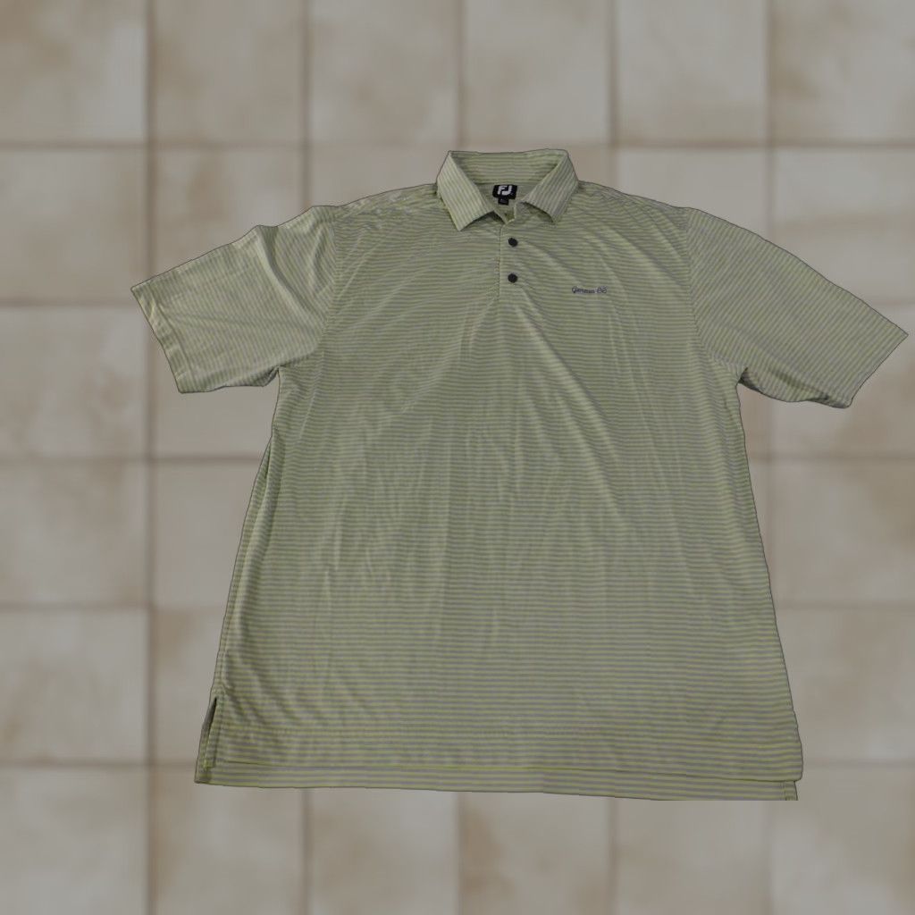 Footjoy FootJoy Polo Shirt Mens Large Green Striped Golf Geneva CC FJ Logo Performance-Activewear Casual Shirt Size US L / EU 52-54 / 3 - 1 Thumbnail