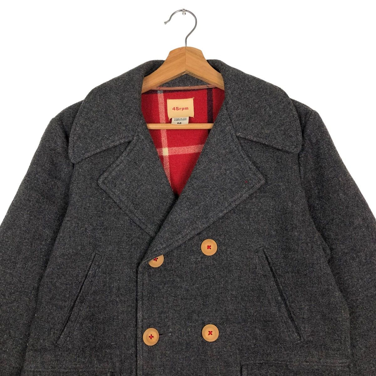 45rpm 🔥Rare Double Collar Wool Duffle Jacket 45RPM Japan Made Size US M / EU 48-50 / 2 - 3 Thumbnail