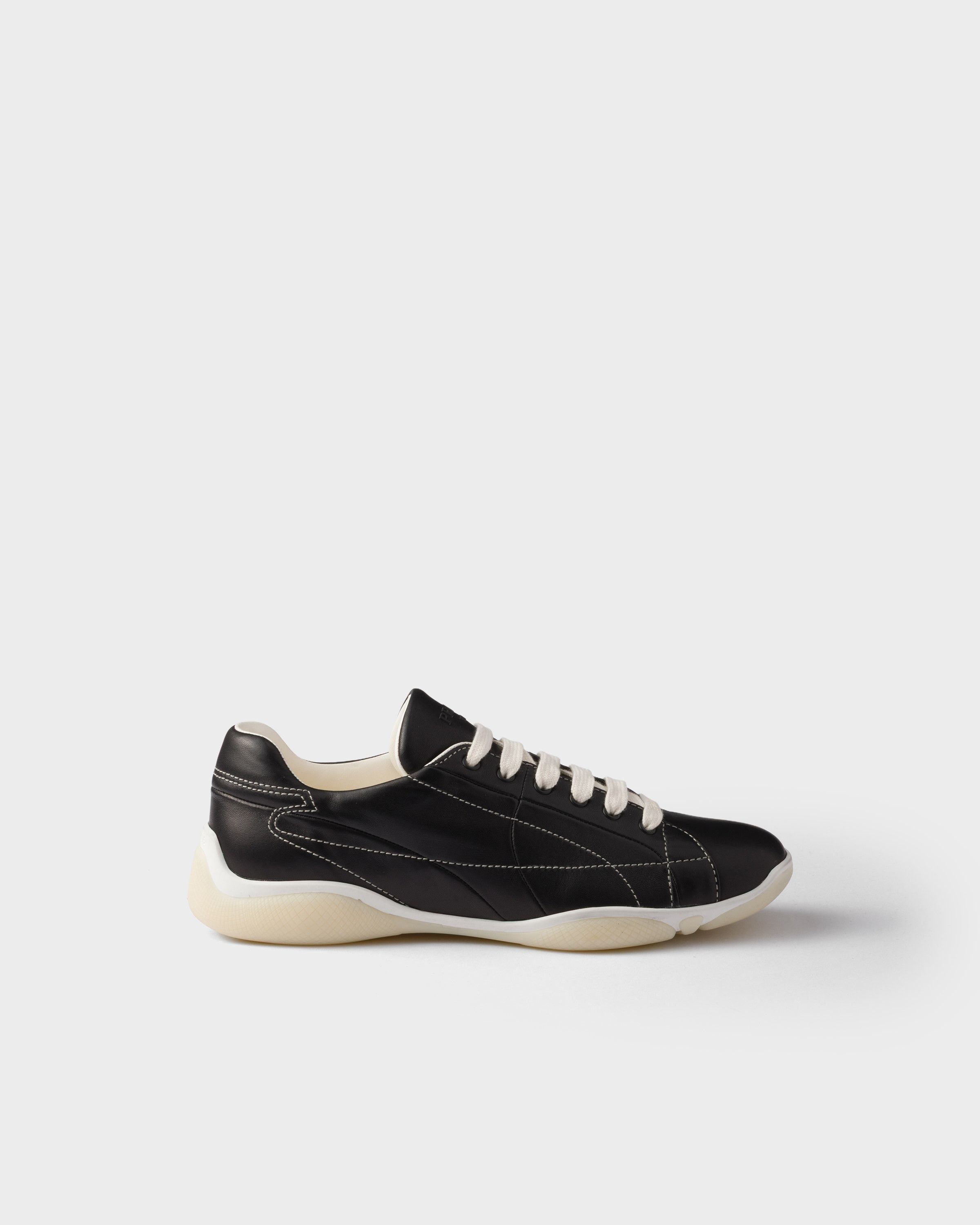 Prada o1bcso1str1025 Nappa Leather Sneakers in Black Size US 12 / EU 45 - 2 Thumbnail