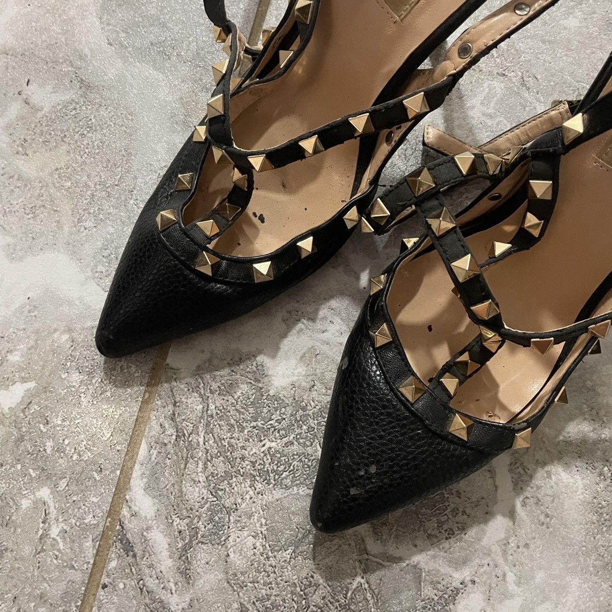 Valentino Valentino Garavani Rockstud Slingback Stiletto Leather Heels Size US 10 / IT 40 - 5 Thumbnail