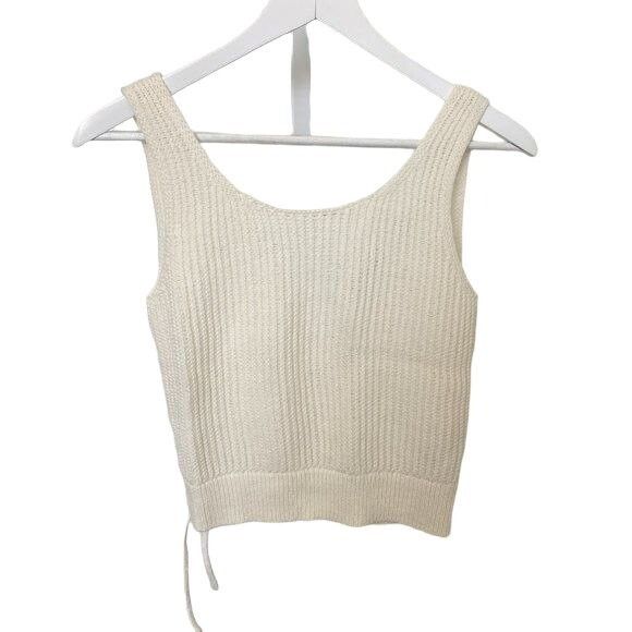 Vince Vince Ivory Crossover V-Back Scoop Neck Sweater Tank Size XS / US 0-2 / IT 36-38 - 5 Thumbnail
