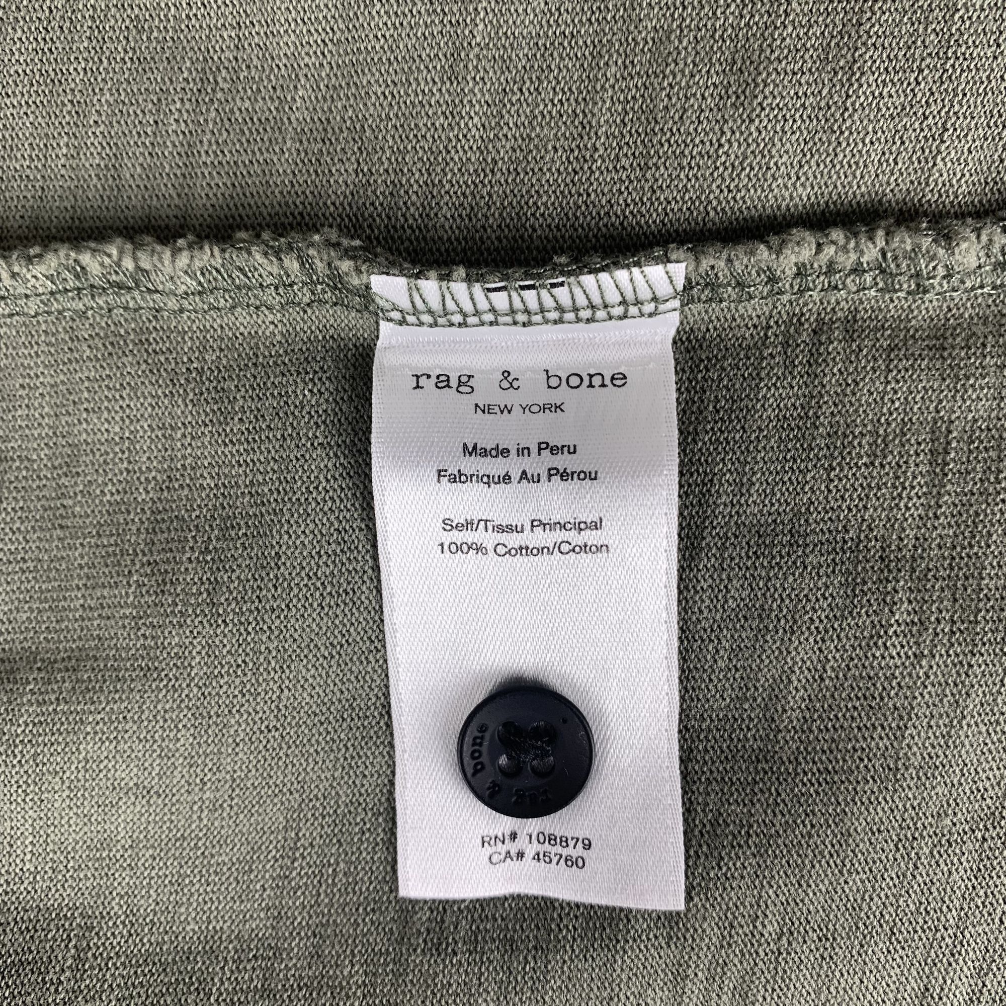 Rag & Bone Rag & Bone Size XXL Mens Sage Green Cotton Polo Shirt Peru Size US XXL / EU 58 / 5 - 9 Thumbnail