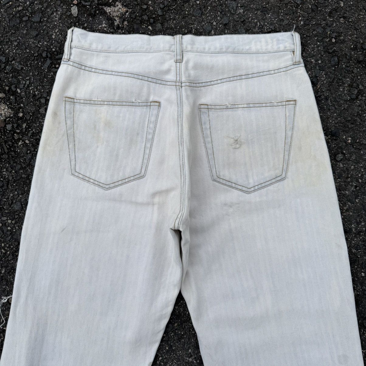 Japanese Brand VINTAGE POWER TO THE PEOPLE WHITE DENIM JEANS Size US 33 - 11 Thumbnail