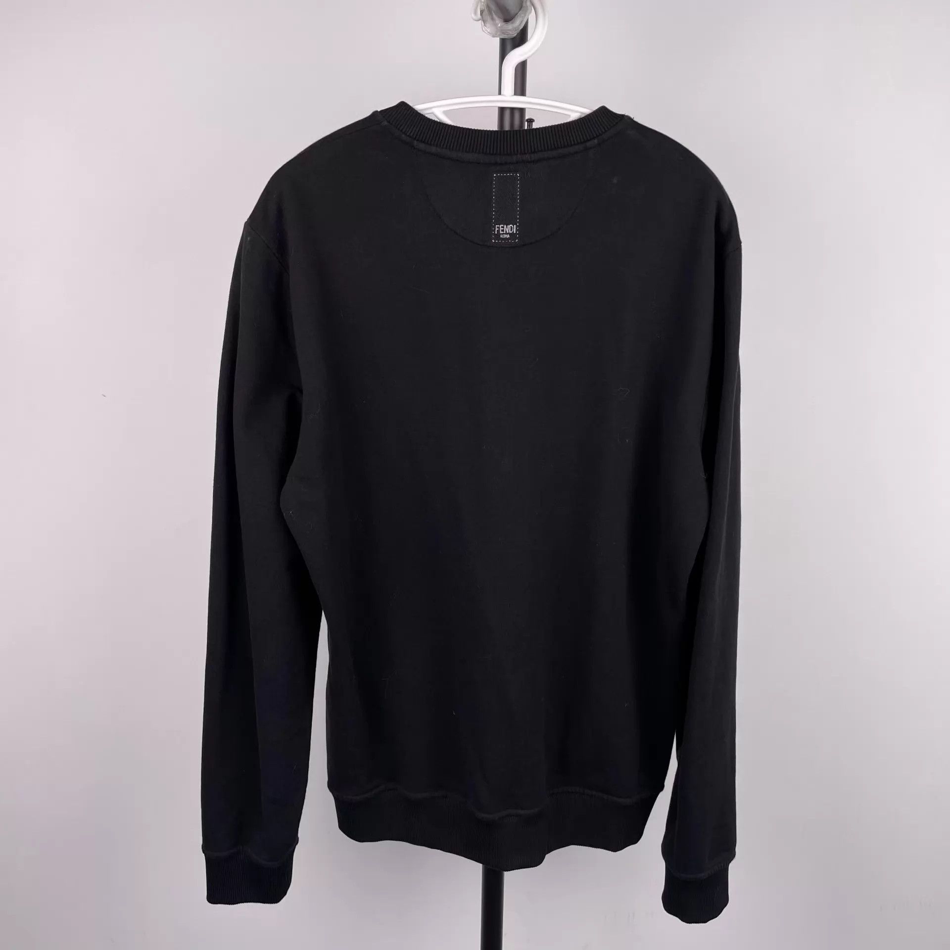 Fendi FENDI Chest Logo Black L Cotton Sweatshirt Size US L / EU 52-54 / 3 - 2 Thumbnail