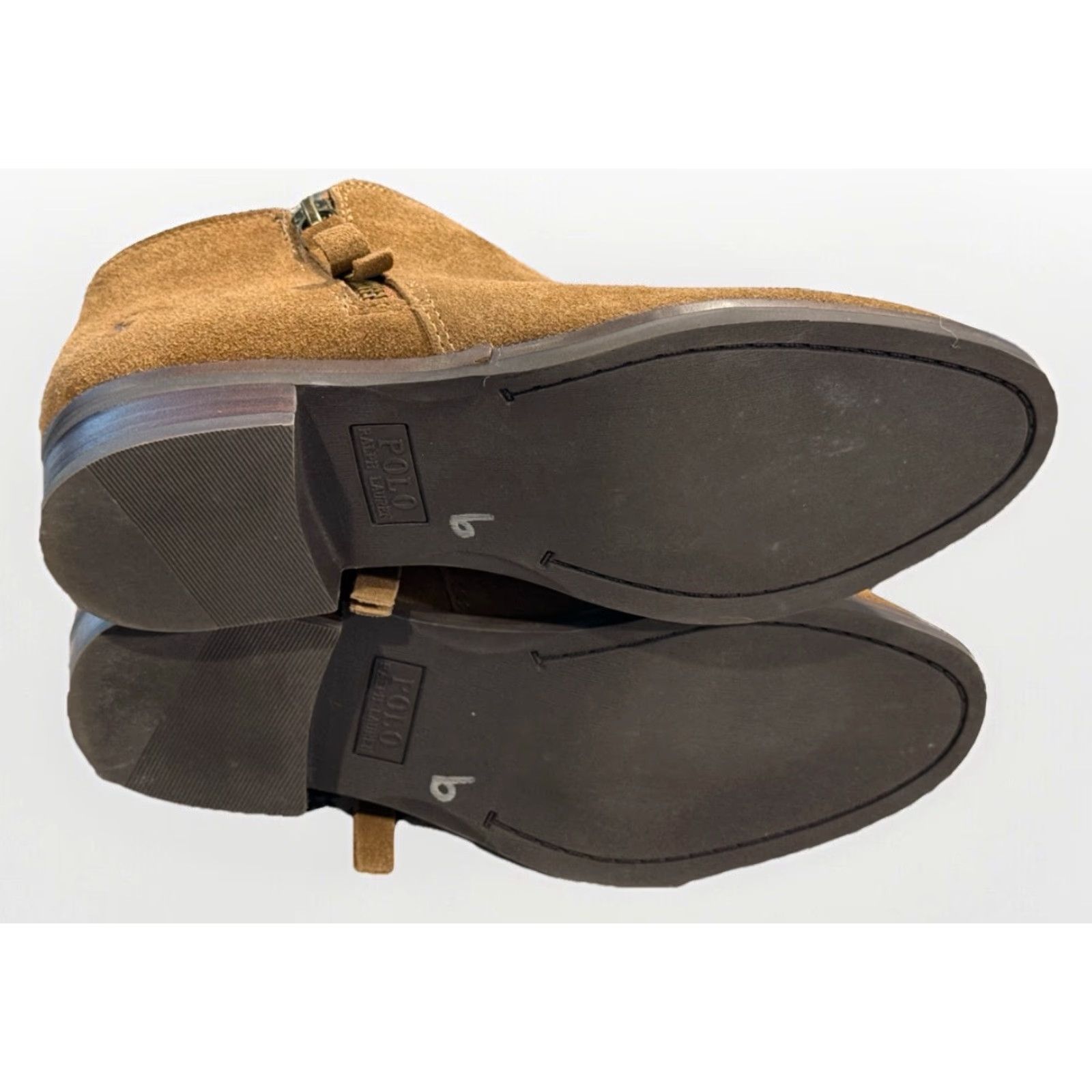 Polo Ralph Lauren Polo Ralph Lauren Side Zip Ankle Booties Sz 4 Suede Brown Women Size US 6 / IT 36 - 7 Thumbnail