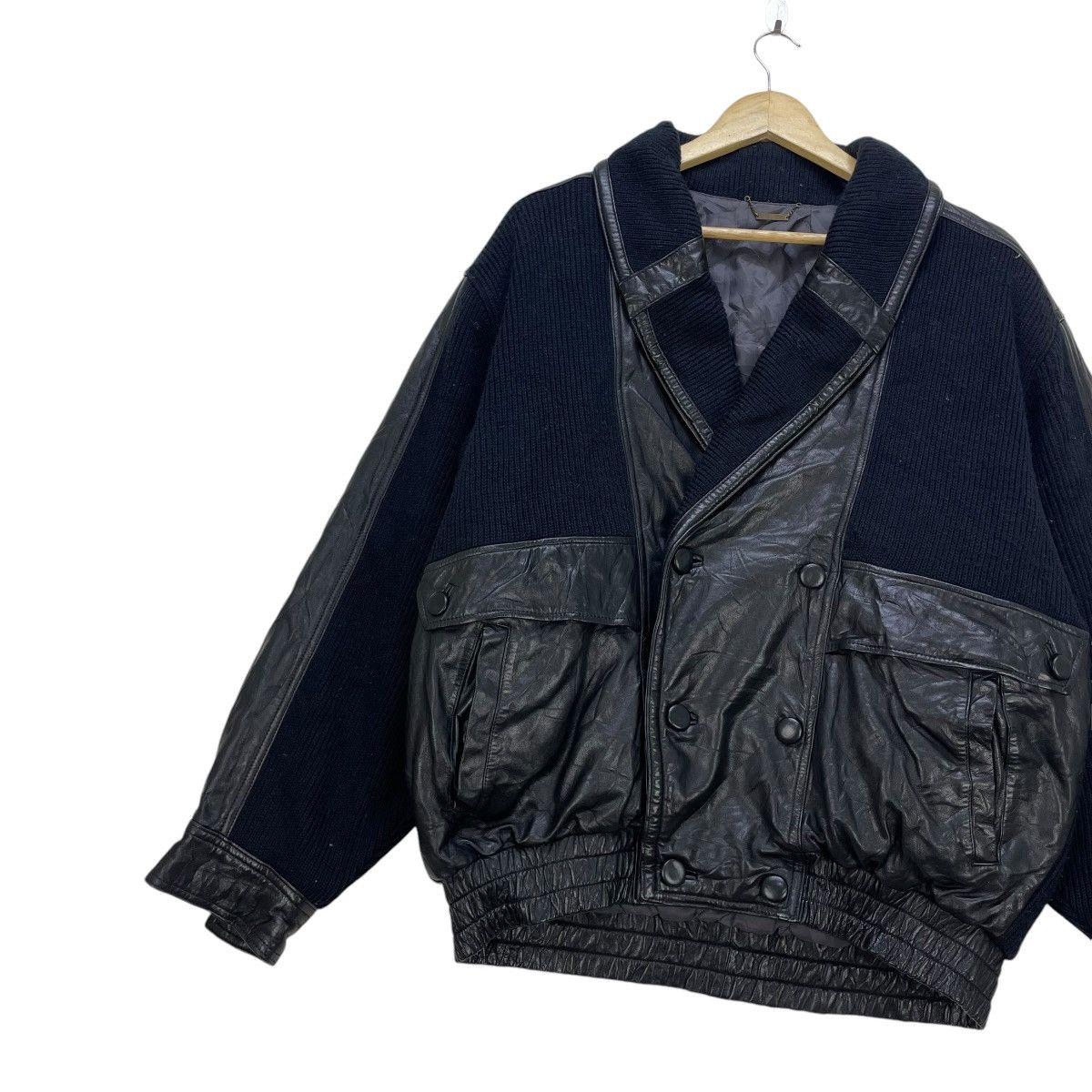 Designer 💥Vintage Lancel Paris Bomber Leather Jacket Size US L / EU 52-54 / 3 - 4 Thumbnail