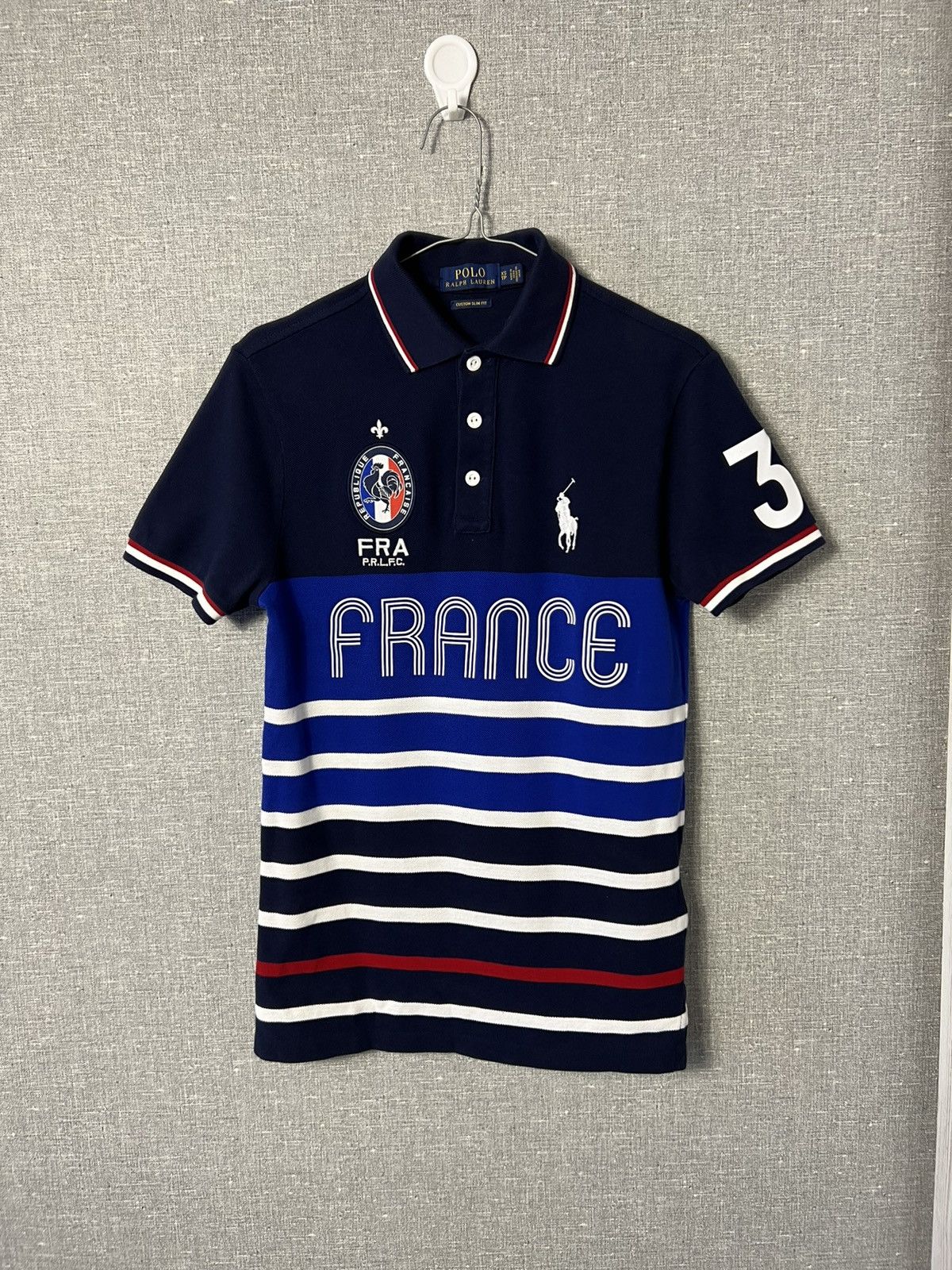Polo Ralph Lauren × Vintage Rare Polo Ralph Lauren France 3 Big Logo Polo Shirt Size US XS / EU 42 / 0 - 1 Thumbnail