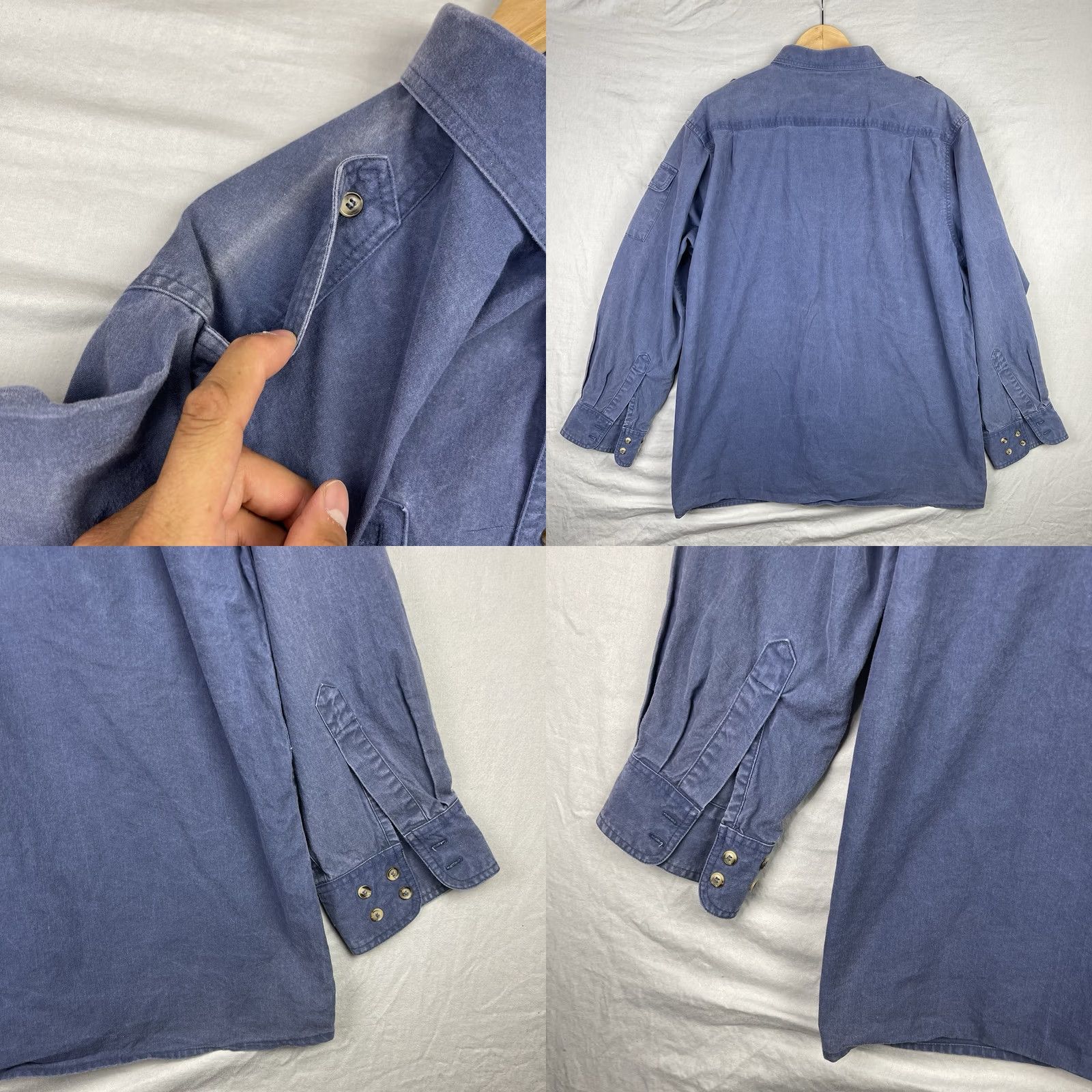 Epaulet VINTAGE Mountain Tek Shirt Mens Large Safari Outdoor Epaulet Heavyweight Hiking Shirt Size US L / EU 52-54 / 3 - 9 Thumbnail