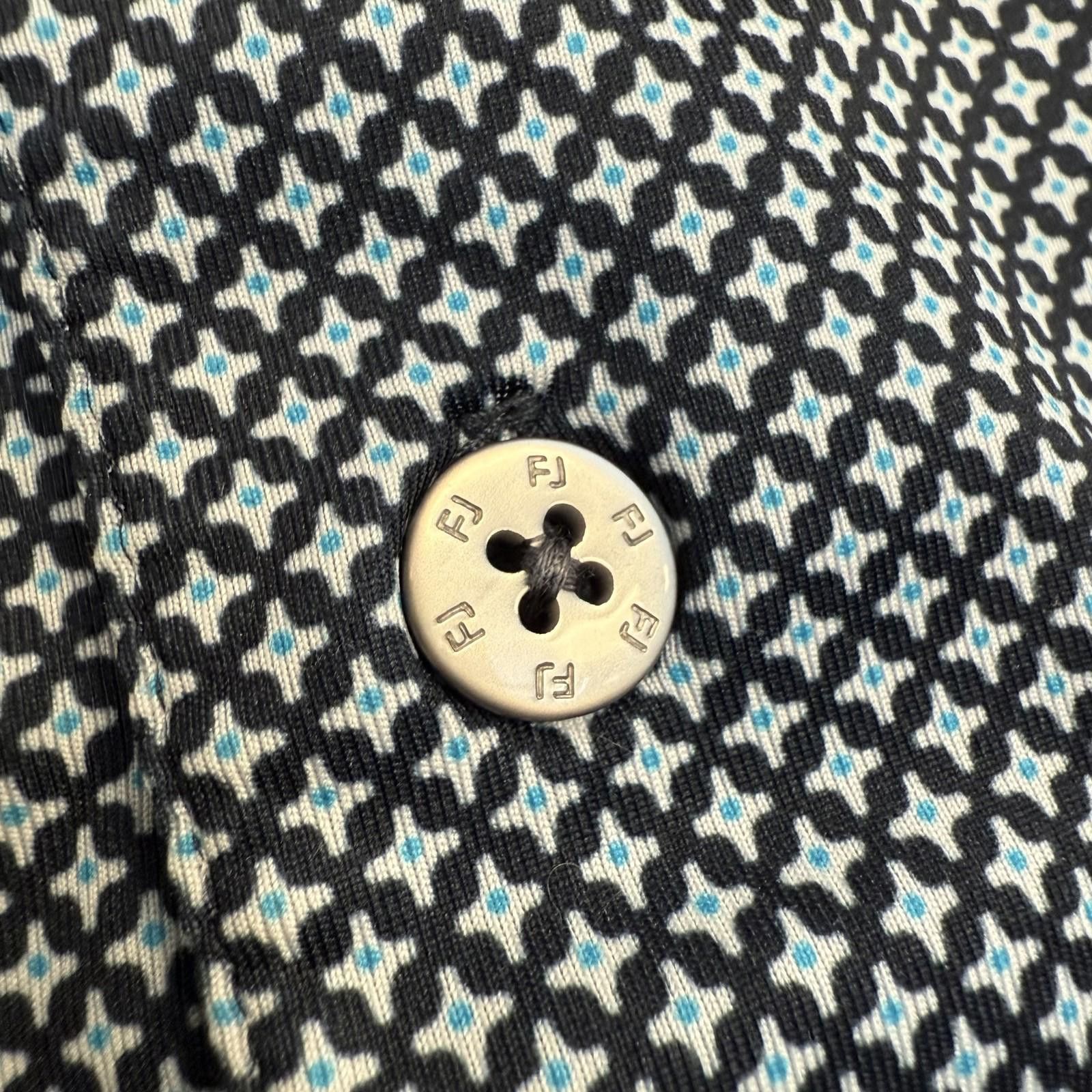 Footjoy FootJoy Golf Polo Shirt Mens L Schiffers Bull Stretch Button Size ONE SIZE - 4 Thumbnail