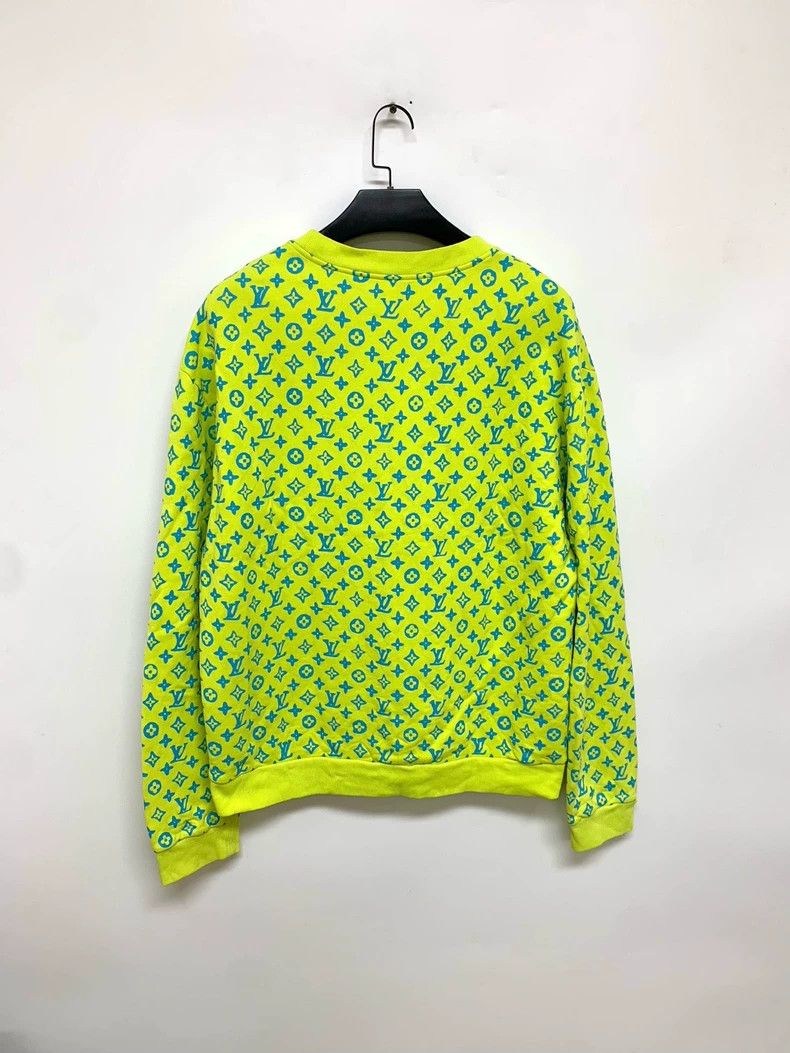Louis Vuitton Louis Vuitton Fluorescent green printed sweatshirt Size US XXL / EU 58 / 5 - 8 Thumbnail