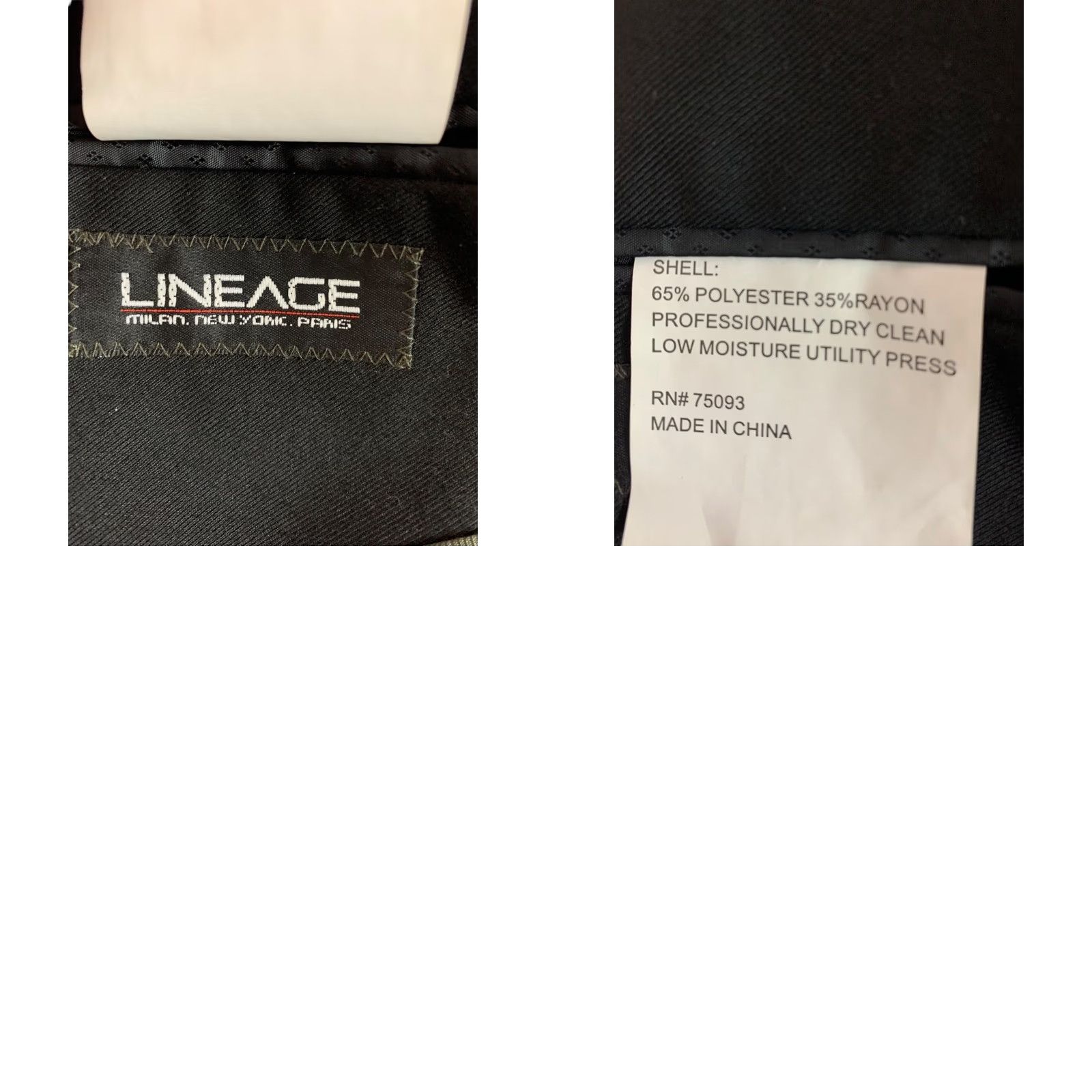Vintage Lineage Blazer Mens 48R Black Suit Coat Jacket Single Breasted Polyester blend 65% polyester 35% rayon Blazer Mens 48R Black Lineage Blazer Size 48R - 8 Thumbnail