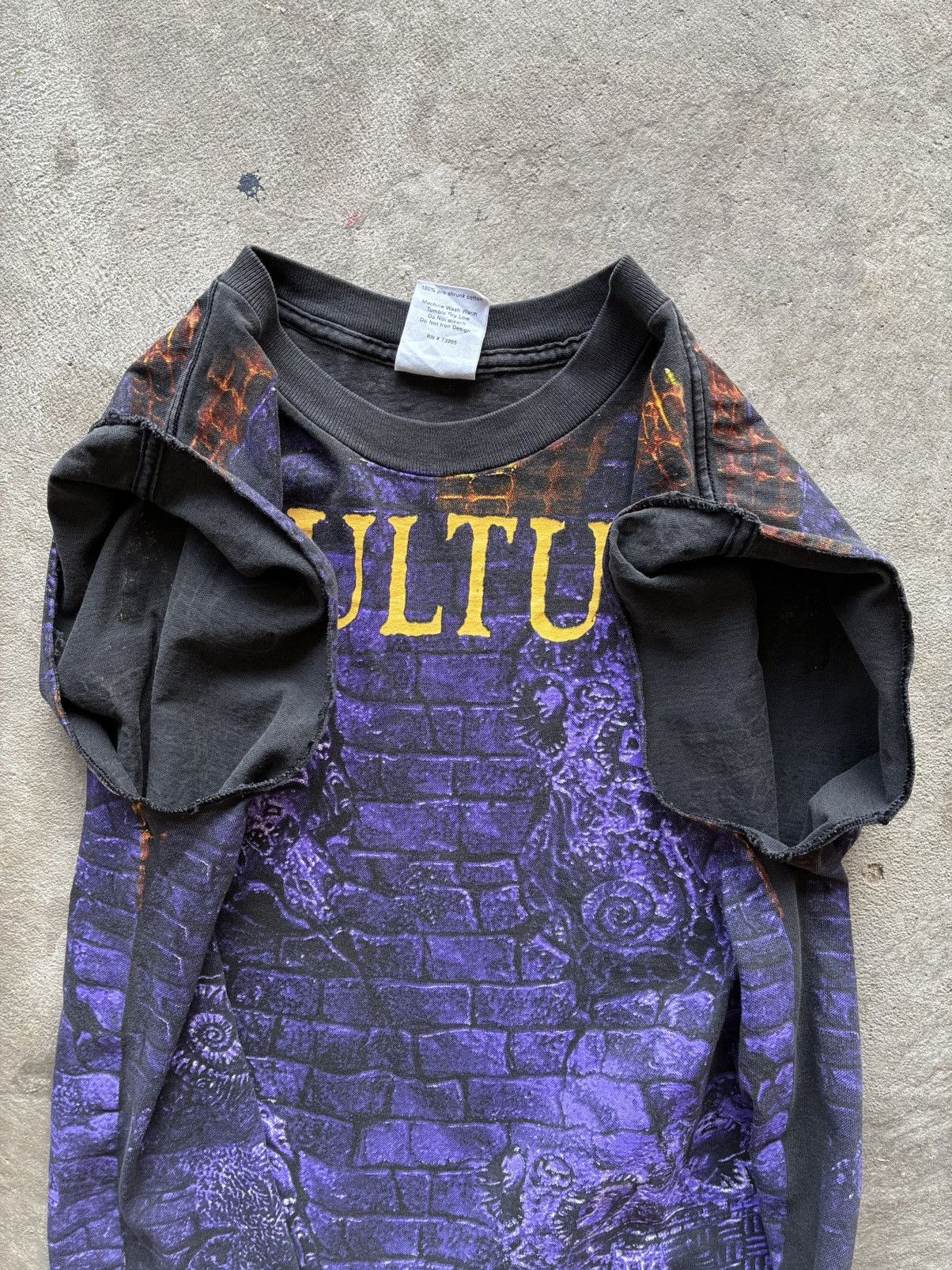 Band Tees Vintage 1993 Sepultura Chaos AD Biotech All Over Print Shirt Size US L / EU 52-54 / 3 - 5 Thumbnail