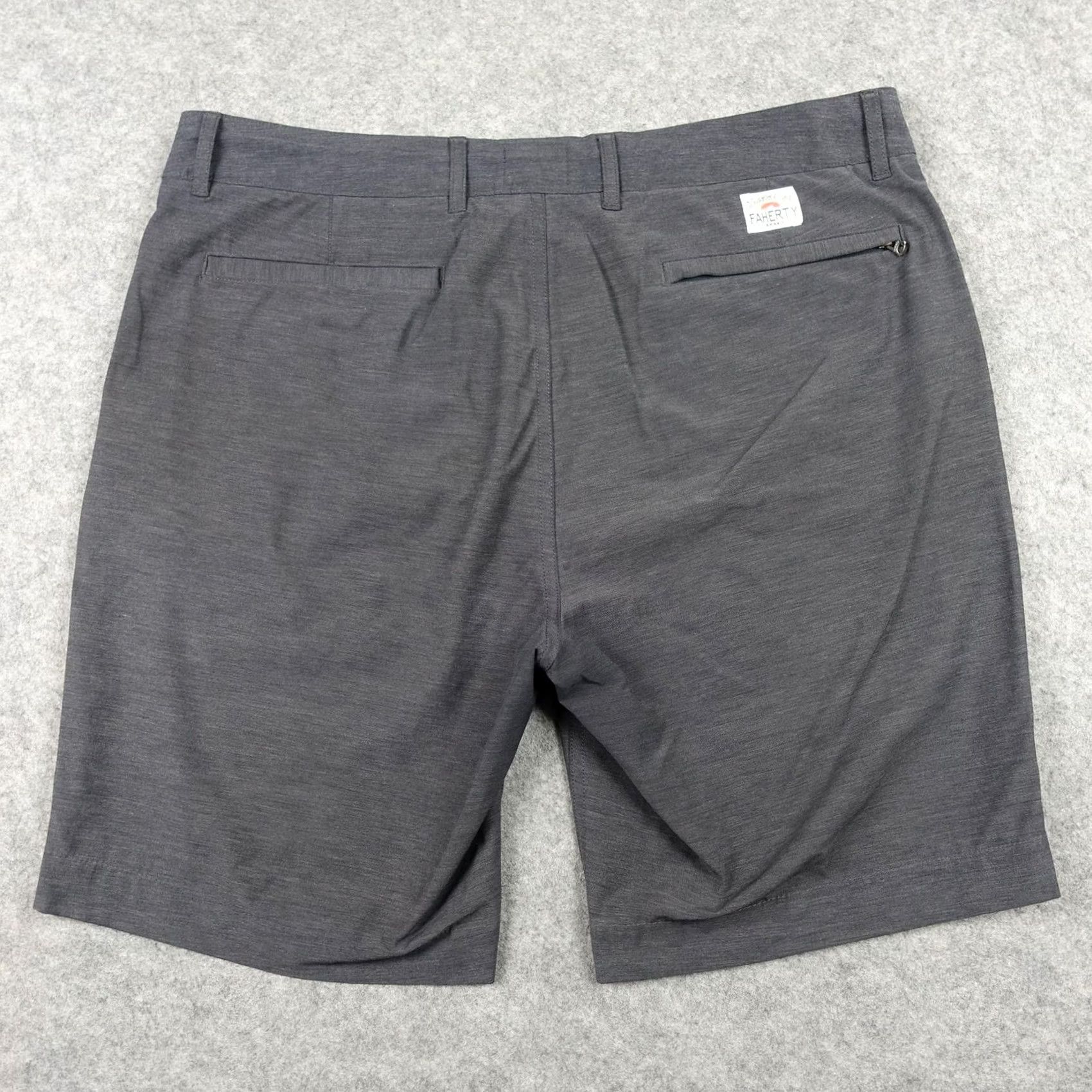 Faherty Faherty All Day Shorts Mens 35 Gray Chino Stretch Drawstring Comfort Casual Golf Size US 35 - 7 Thumbnail