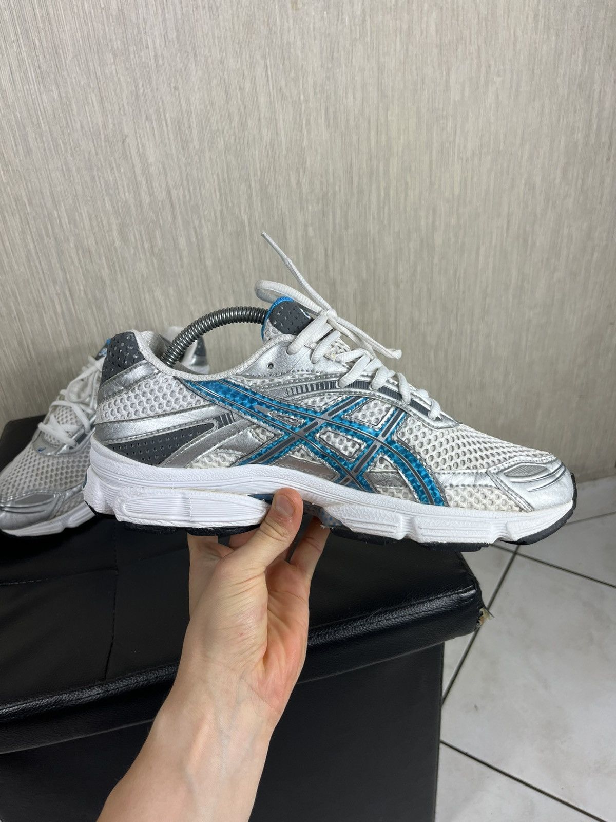 Asics × Vintage Vintage Asics Gel-Stratus 3 y2k mesh silver sneakers shoes Size US 9.5 / EU 42-43 - 18 Thumbnail