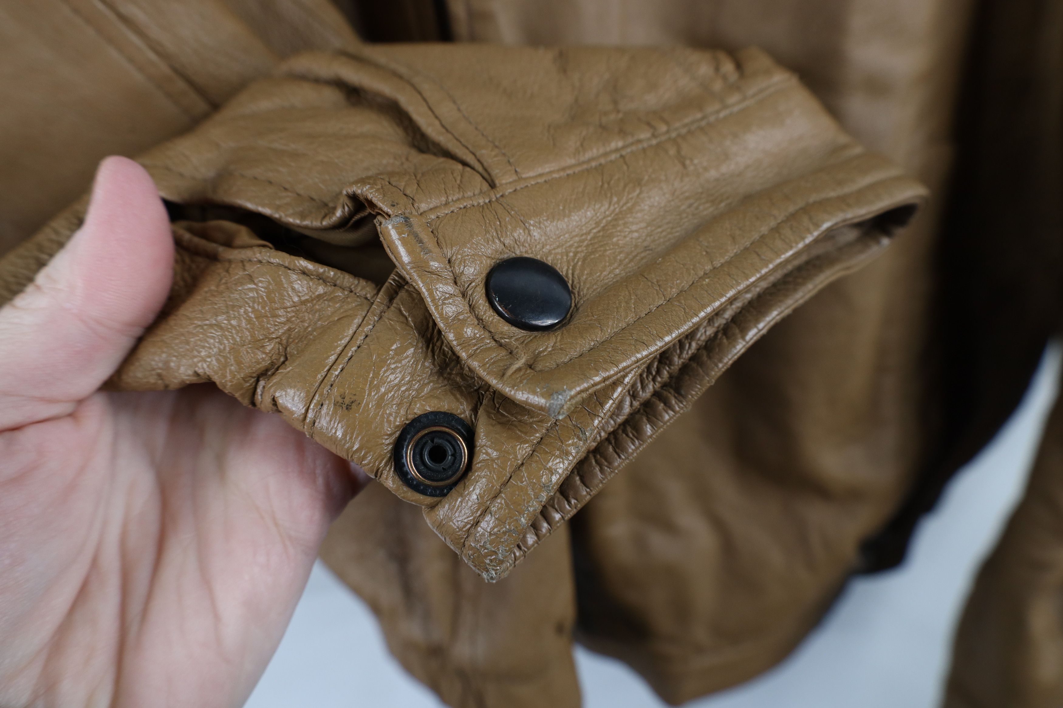 Vintage Vintage 90s Streetwear Leather Full Zip Bomber Jacket Brown Size US XL / EU 56 / 4 - 6 Thumbnail