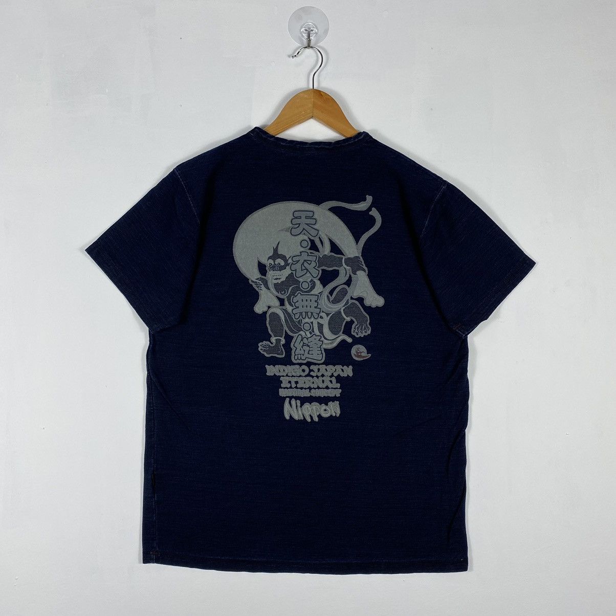 Eternal × Indigo ETERNAL INDIGO JAPAN NATURAL CONCEPT NIPPON GOD TEE Size US M / EU 48-50 / 2 - 2 Thumbnail