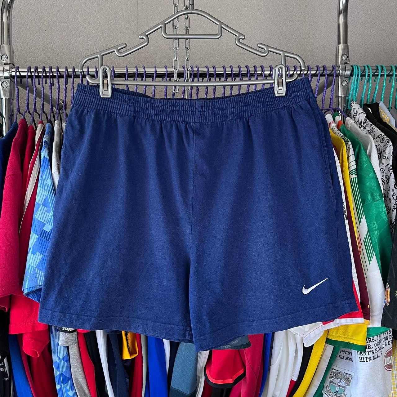 Nike Vintage 90s Nike Navy Blue Cotton Shorts Small Logo Size US 36 / EU 52 - 1 Thumbnail