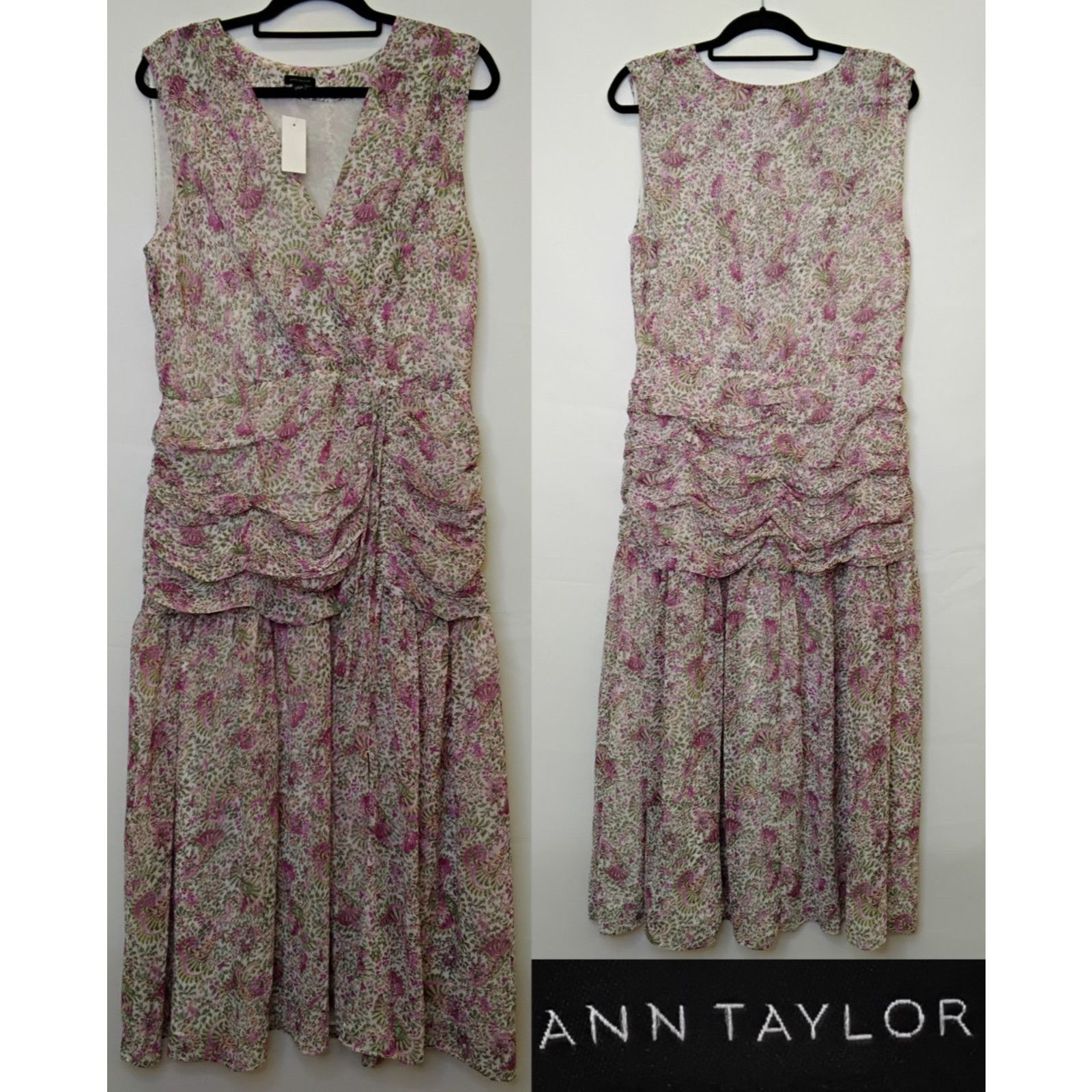 Ann Taylor Ann Taylor Dress Women's 14 Pink Floral Maxi NWT MSRP $189 Size XL / US 12-14 / IT 48-50 - 1 Thumbnail