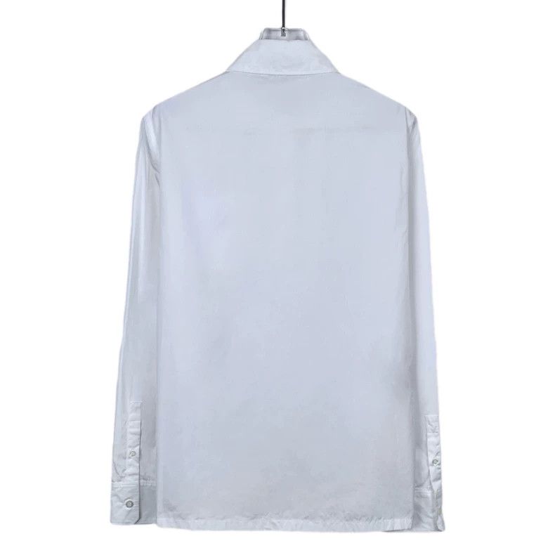 Prada Prada White logo letter print lapel single-breasted cotton Size US XXS / EU 40 - 2 Thumbnail
