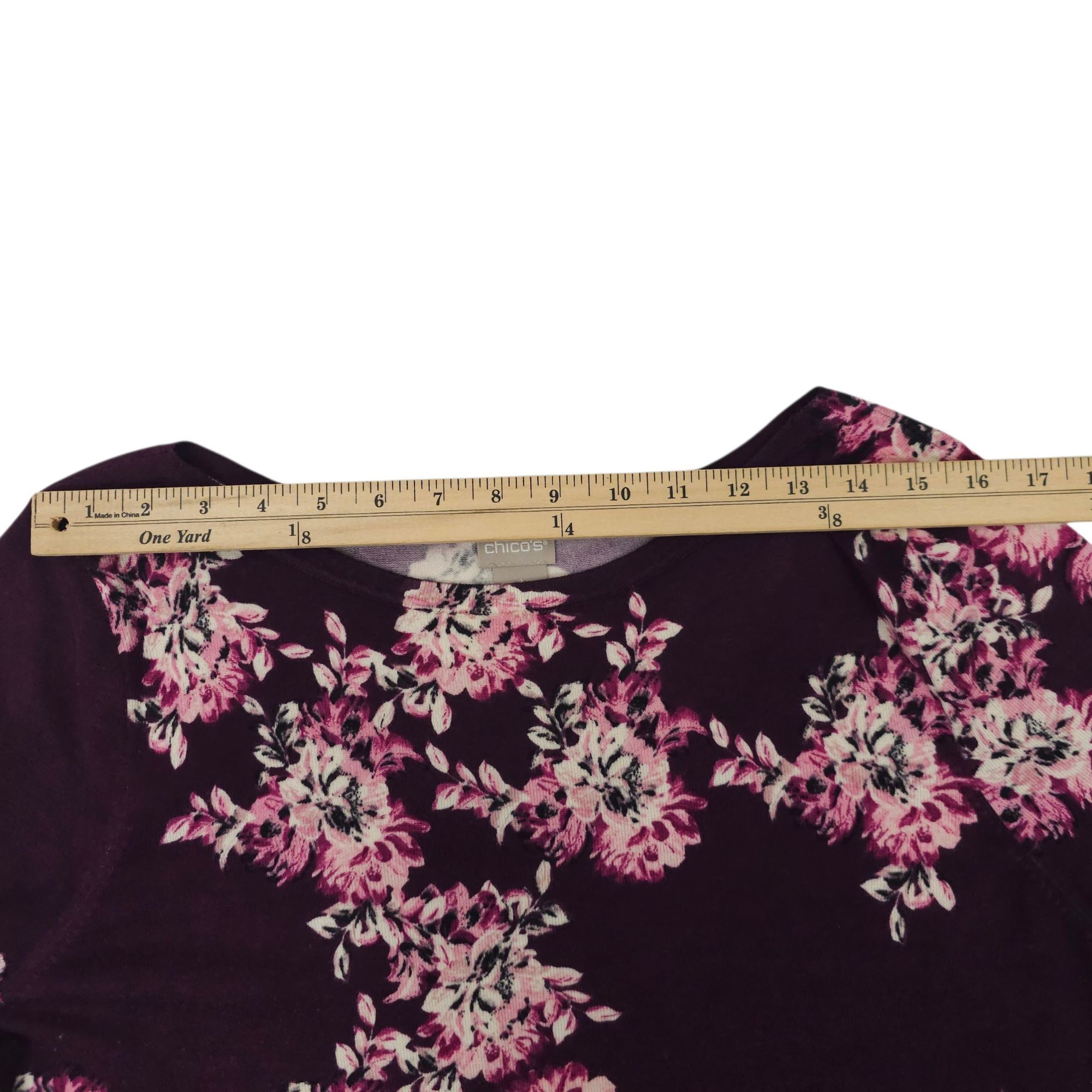 Chicos Chicos Simply Floral Knit Top Sweater Womens Size 1 US M Size M / US 6-8 / IT 42-44 - 5 Thumbnail