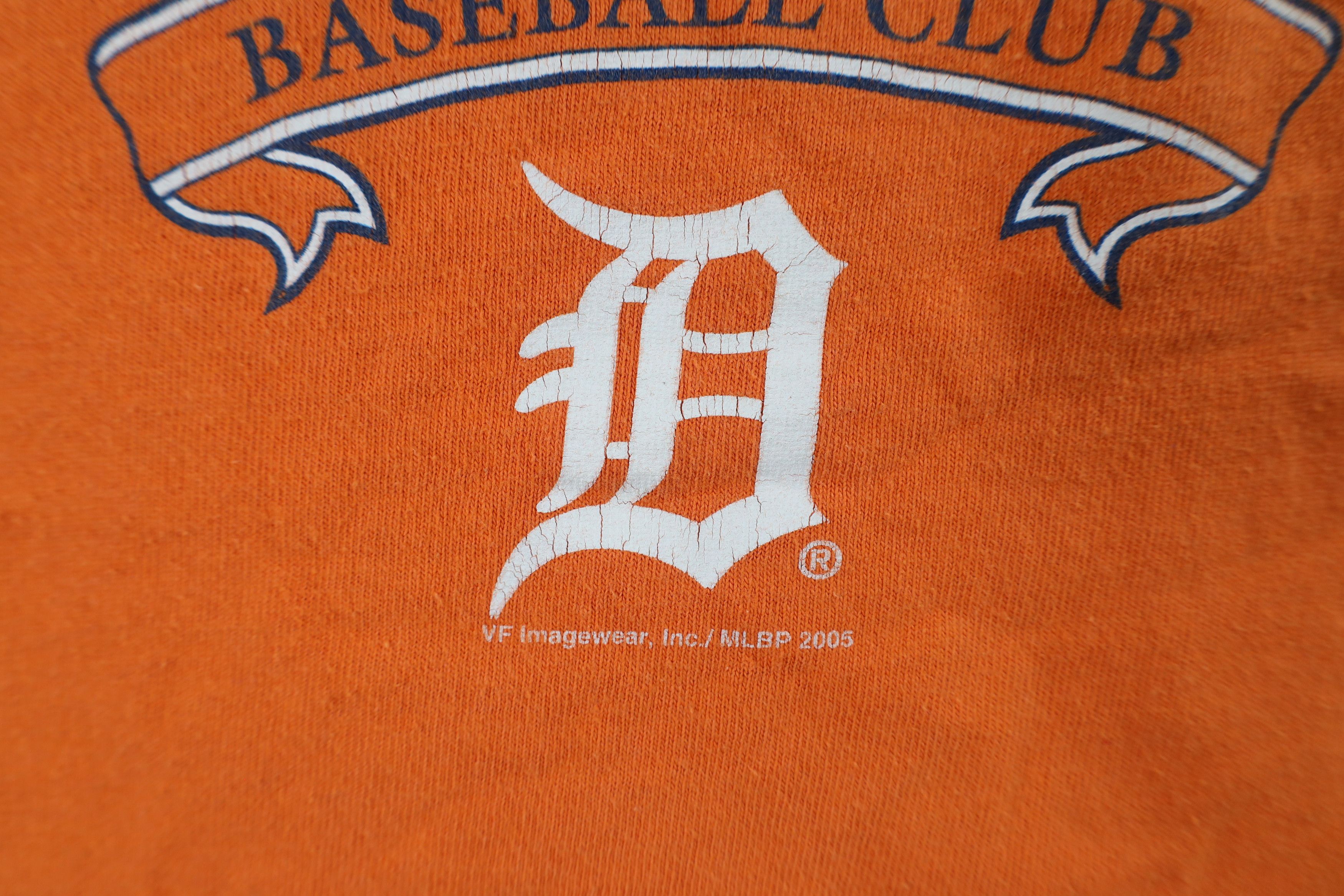 Vintage Vintage Y2K 2005 Out Detroit Tigers Baseball T-Shirt Orange Size US XL / EU 56 / 4 - 5 Thumbnail