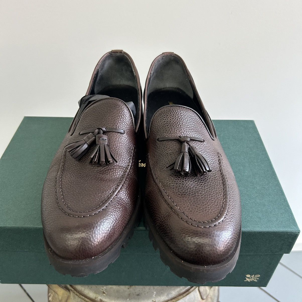 Aime Leon Dore Dark Brown Tassel Loafers Alden Dark Chocolate Suede Tassel Loafer – Frans Boone Store main image 3