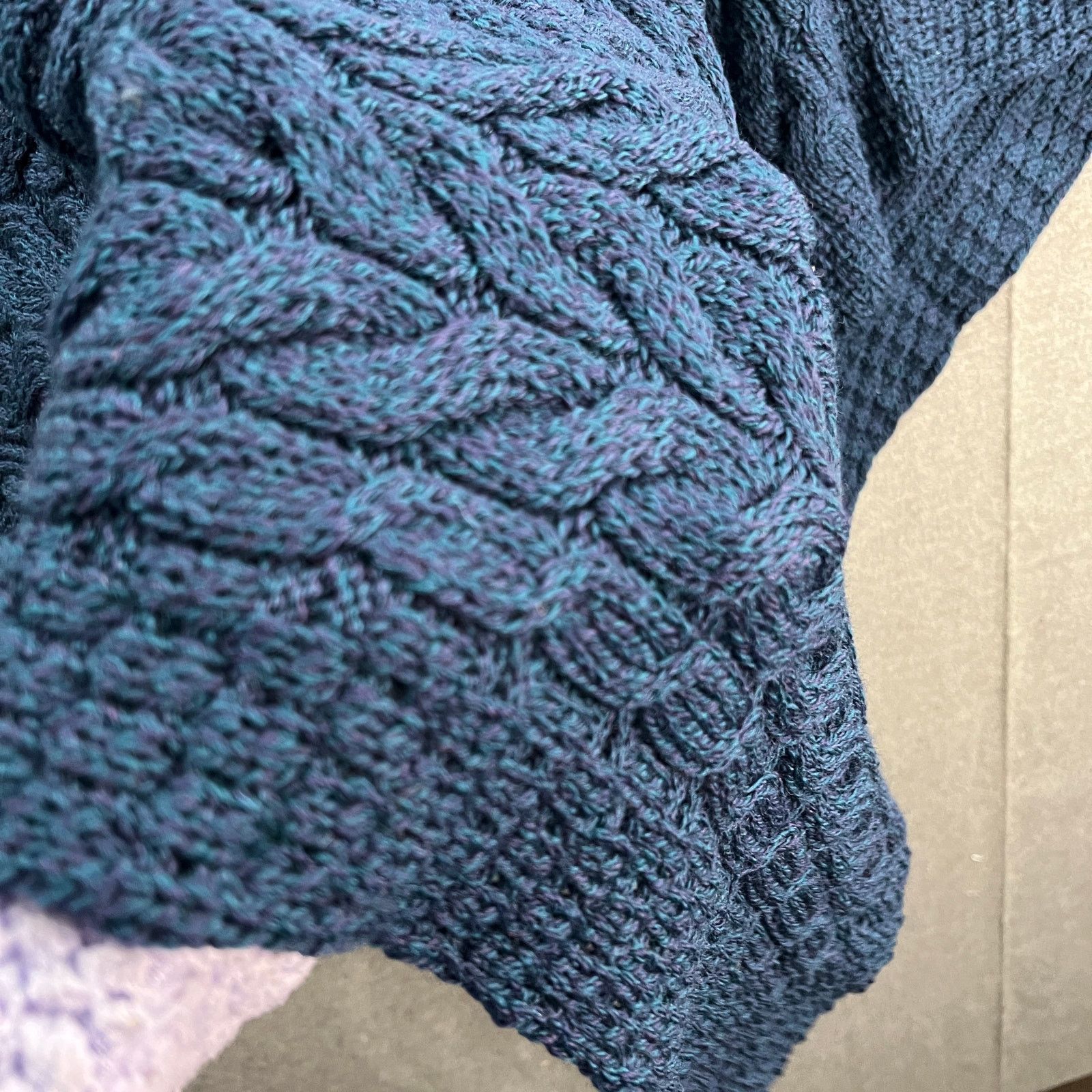 Aran Crafts Kiironan Merino Wool -Neck Porcho Atlantic XS/S Size S / US 4 / IT 40 - 10 Thumbnail