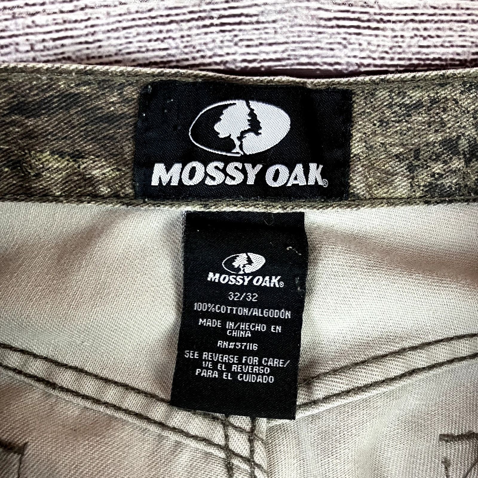 Vintage Mossy Oak Camouflage Denim Straight Leg Jeans Size US 32 / EU 48 - 4 Thumbnail