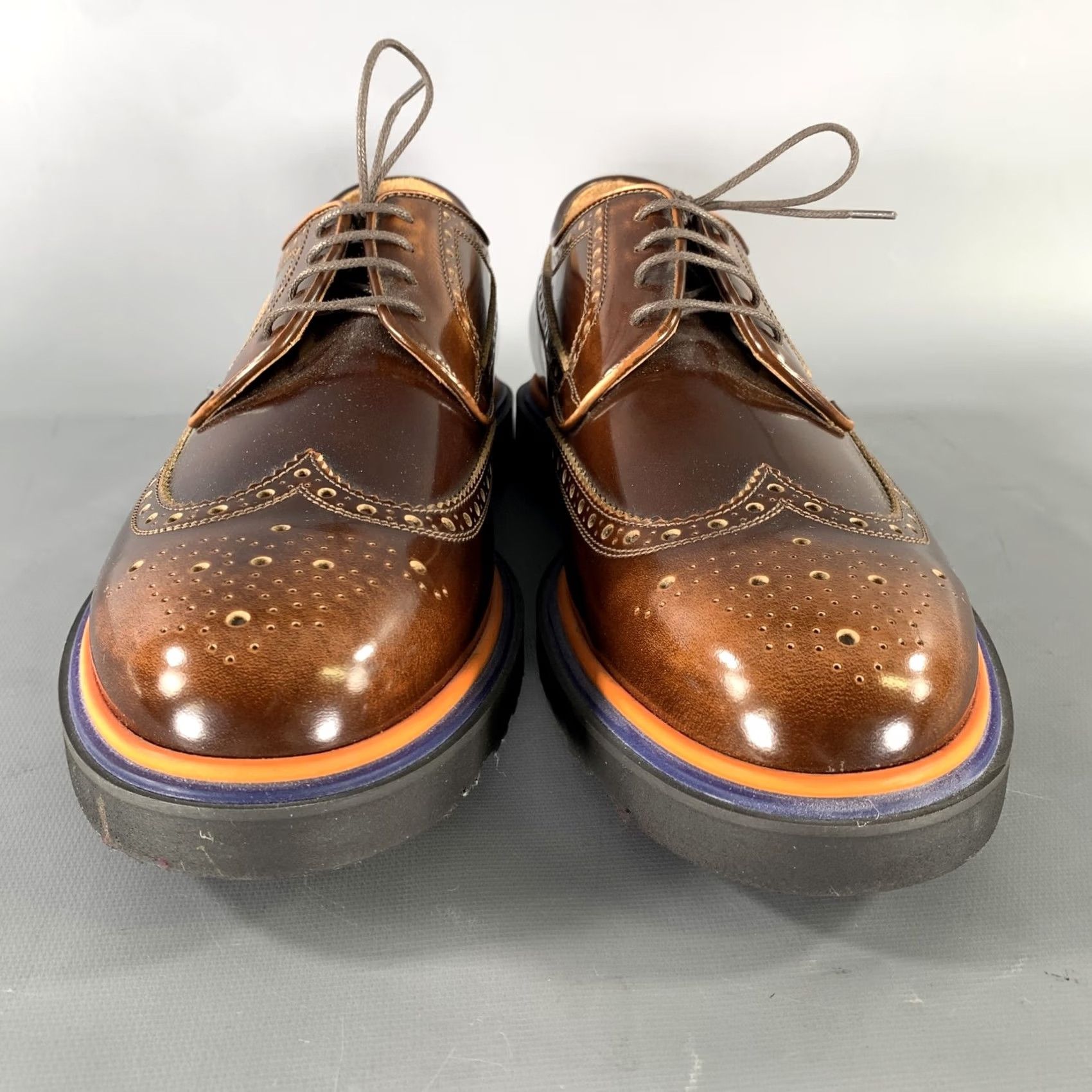 Paul Smith PAUL SMITH Wingtip Loafers Brown Orange Size 10 Size US 10 / EU 43 - 4 Thumbnail