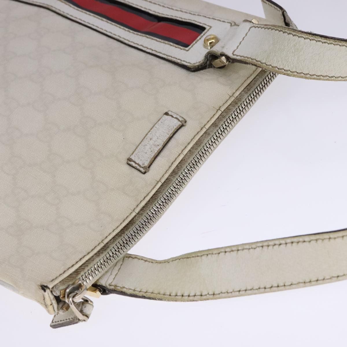 Gucci GUCCI GG Supreme Shoulder Bag Pvc White Red Gold Size ONE SIZE - 6 Thumbnail