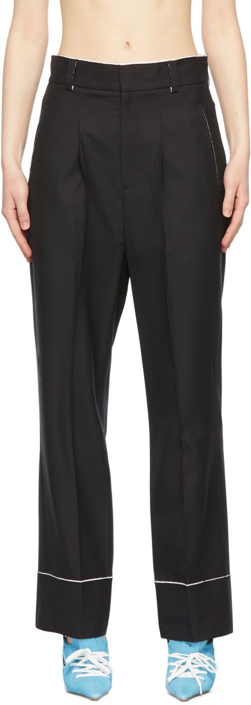 Ader Error !DS! SS22 Adererror Distressed Black Casual Pants Size 30" / US 8 / IT 44 - 3 Thumbnail