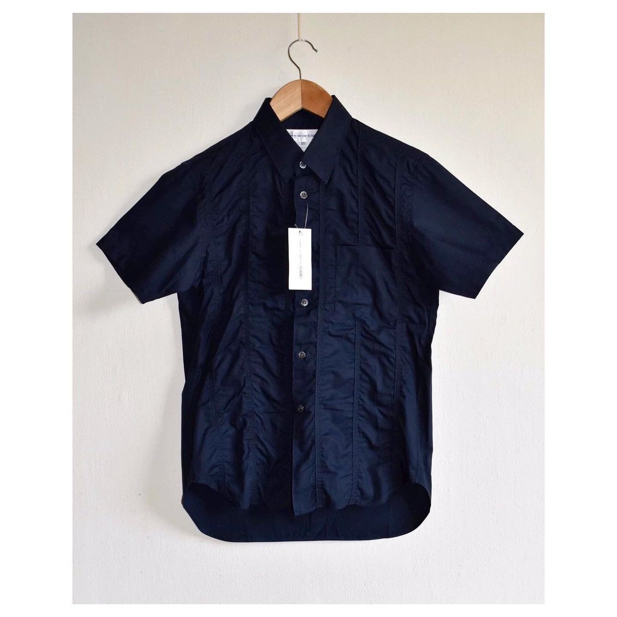 Comme des Garcons SHIRT COMME des GARÇONS SHIRT navy blue short sleeves shirt Size XS / US 0-2 / IT 36-38 - 1 Thumbnail