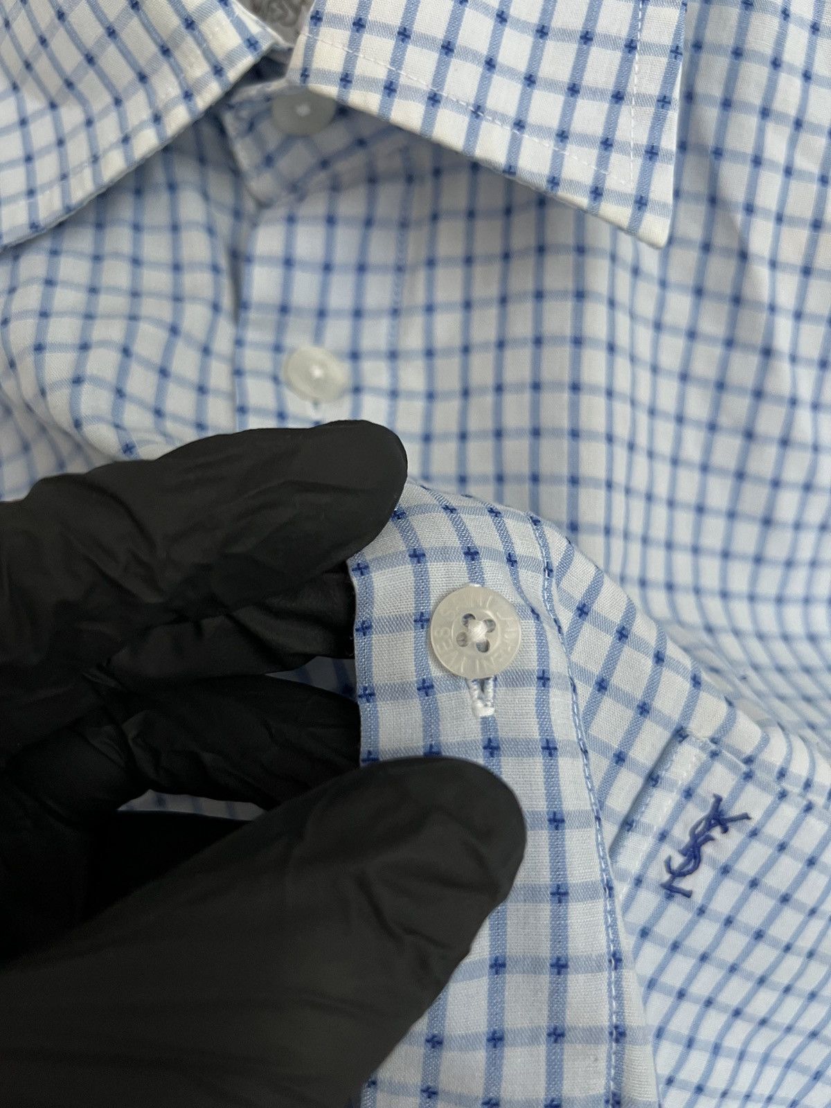 Yves Saint Laurent Yves Saint Laurent Checked Button Shirt Mens Size M YSL Size US M / EU 48-50 / 2 - 10 Thumbnail