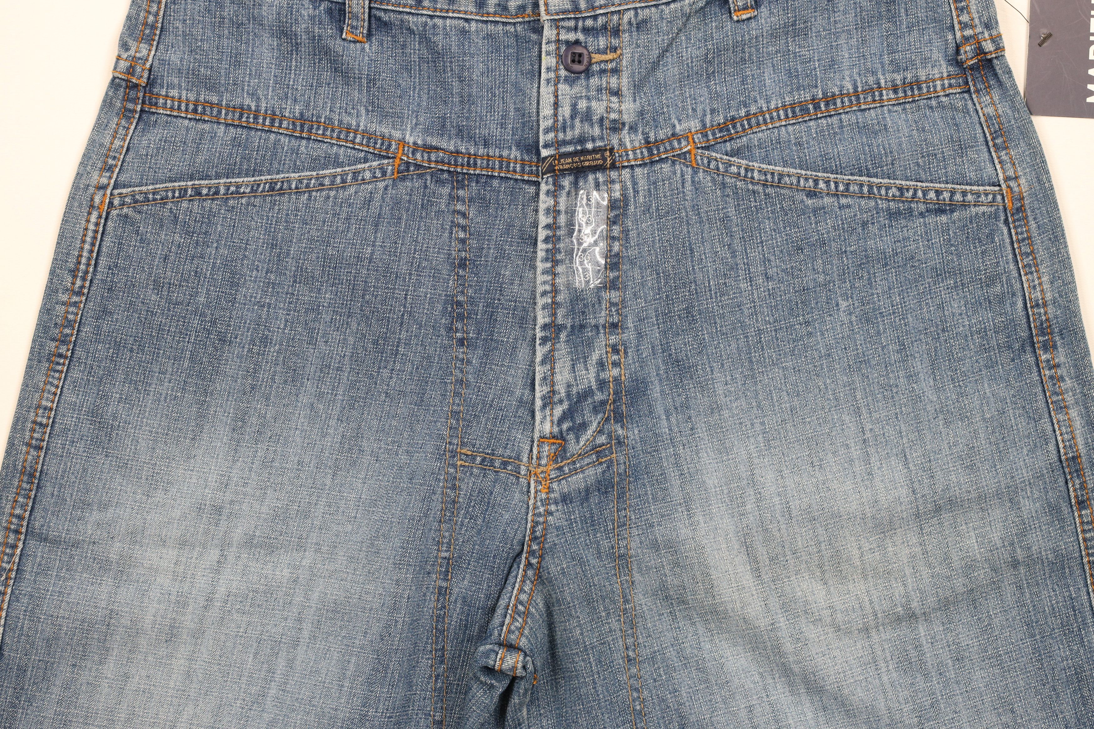 Marithe + Francois Girbaud × Vintage NOS Vintage 90s Marithe Francois Girbaud Denim Shorts Blue Size US 33 - 3 Thumbnail