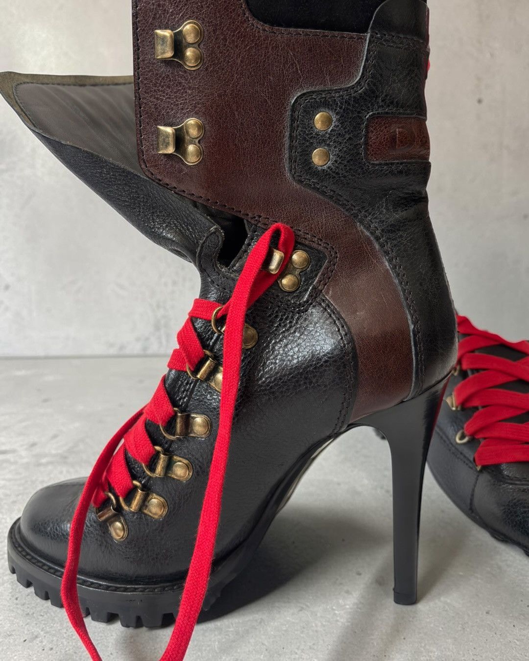 Dolce & Gabbana Dolce & Gabbana Stiletto Hiker Boots - Size 36 Size US 5 / IT 35 - 3 Thumbnail