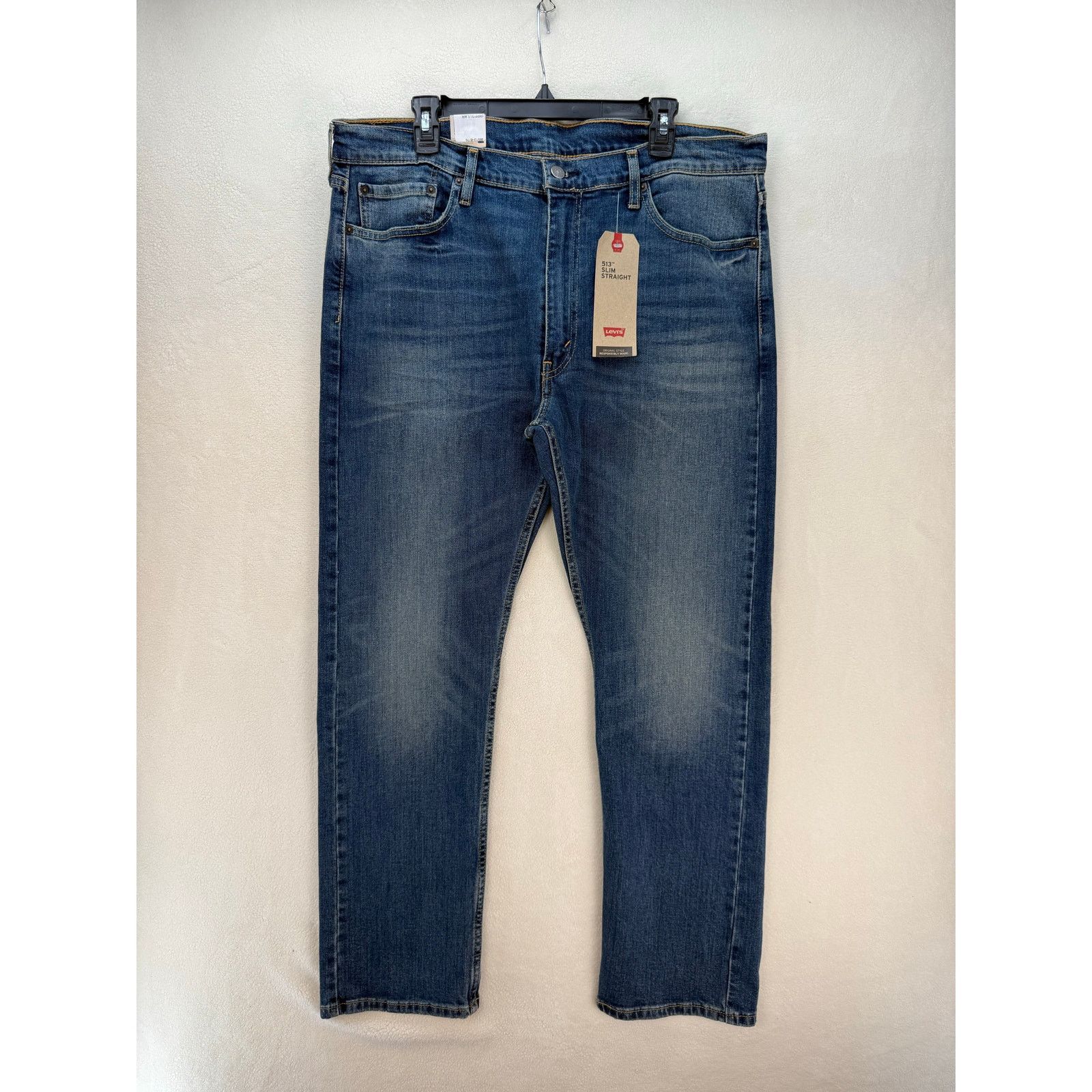Levi's LEVI'S 513 MEN'S 38X30 SLIM STRAIGHT FLEX JEANS MEDIUM WASH Size US 38 / EU 54 - 1 Thumbnail