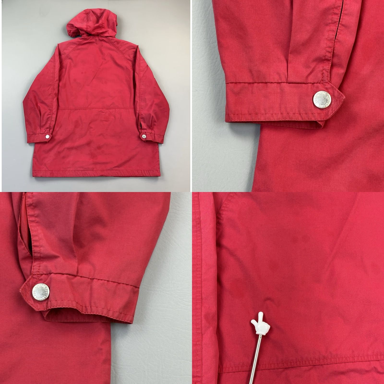 London Fog VINTAGE London Fog Jacket Women's Small Red Full Zip Removable Hood Rain Coat Size S / US 4 / IT 40 - 9 Thumbnail
