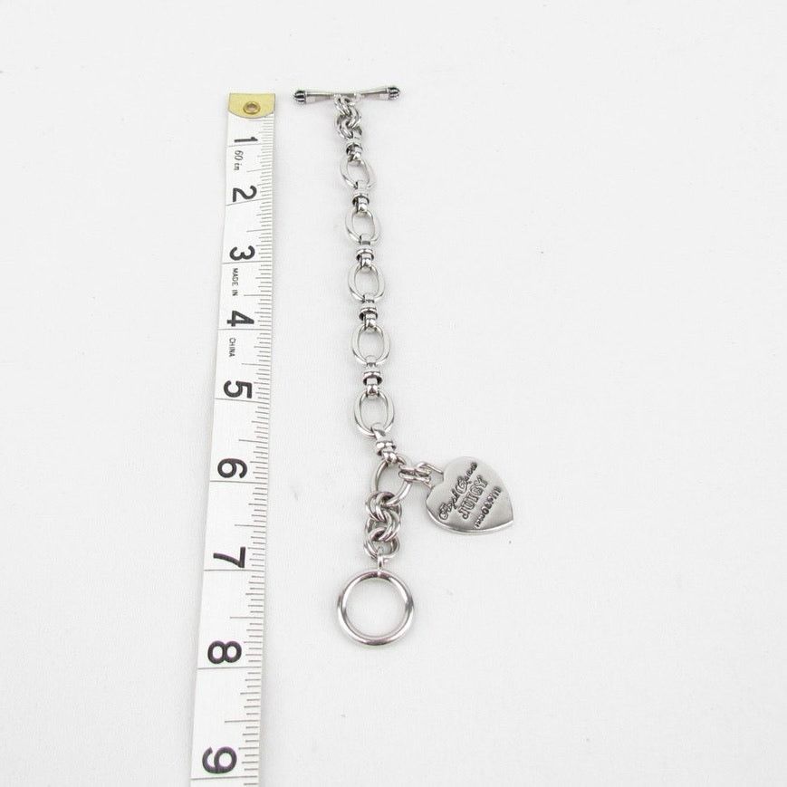 Juicy Couture Juicy Couture Silver Color Heart Charm Bracelet Size ONE SIZE - 6 Thumbnail