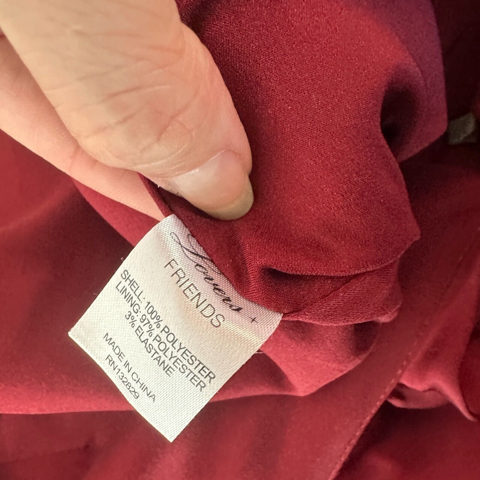 Other Revolve Lovers + Friends Red Ruffled One-Sleeve Blouse L Size L / US 10 / IT 46 - 10 Thumbnail