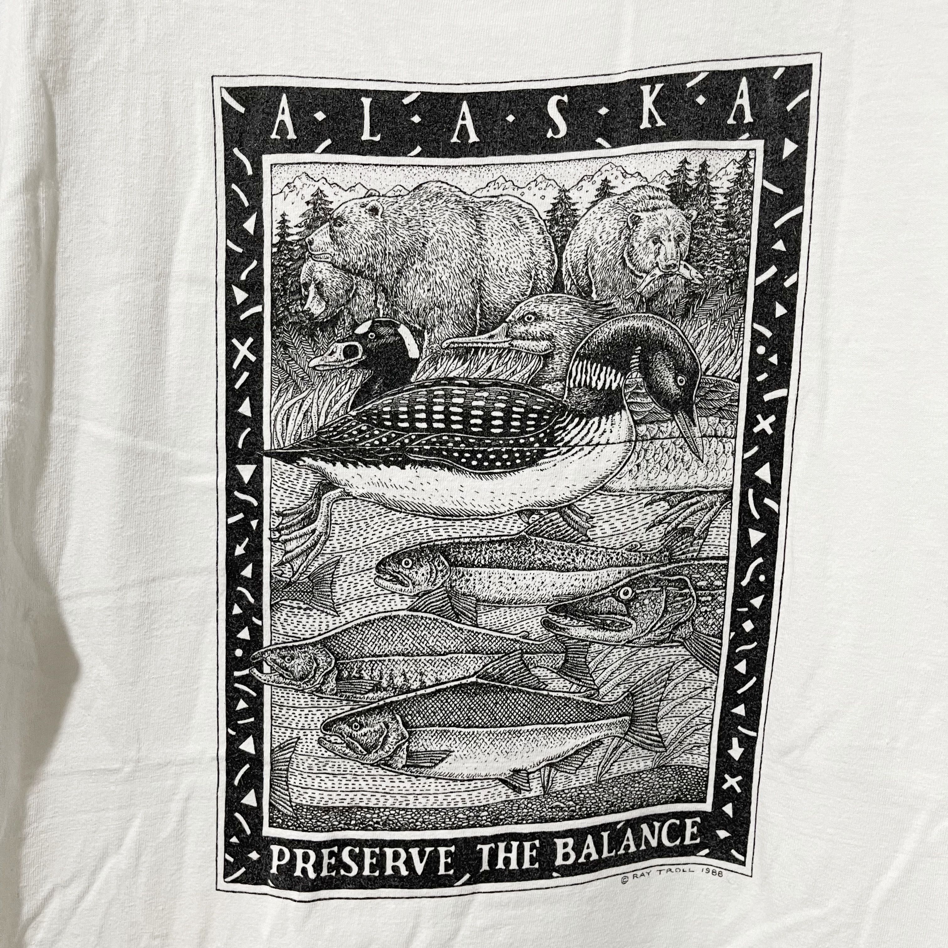 Vintage Vintage 80s Ray Troll Alaska T-Shirt Size US XL / EU 56 / 4 - 2 Thumbnail