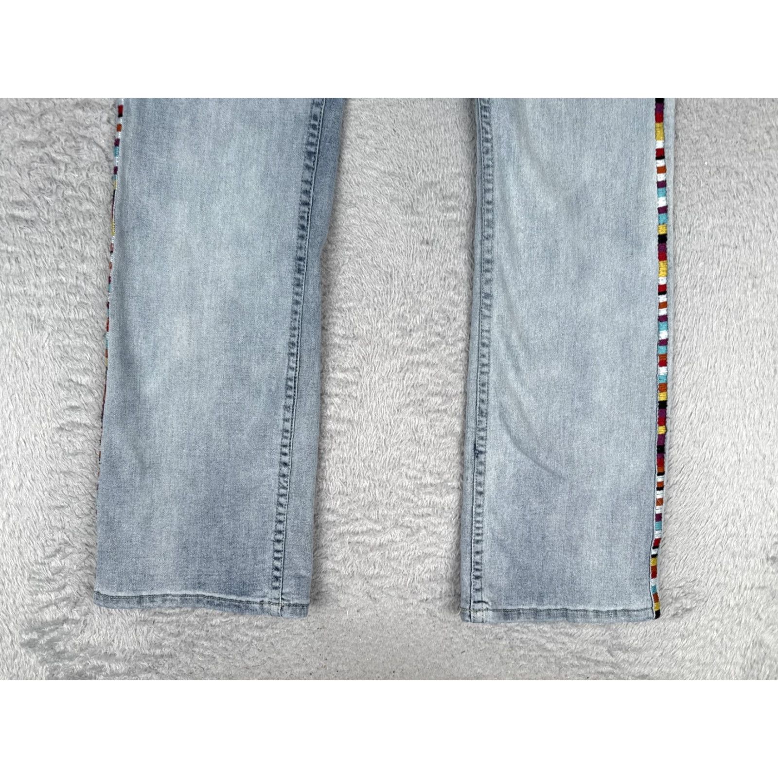 Cowgirl Tuff Co Rainbow Bootcut Jeans Womens 27 Blue Mid Rise Stretch 27x33