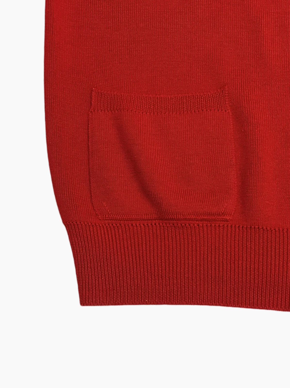 Comme des Garcons Red V-neck wool Jumper CDG Comme Des Garcons Size L / US 10 / IT 46 - 3 Thumbnail