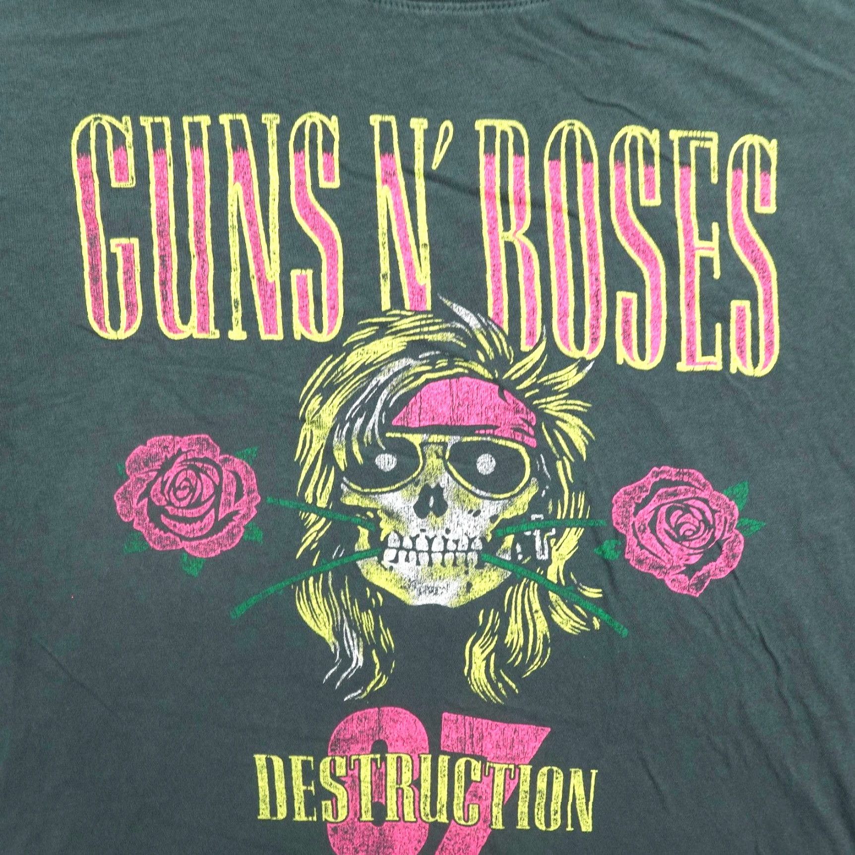 Vintage Guns N Roses Shirt Womens XL Green Daydreamer Destruction 87 Rock Band Top USA Size XL / US 12-14 / IT 48-50 - 2 Thumbnail
