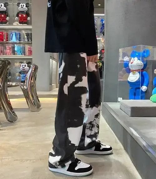 Jean Tie Dye Denim Pants - Black/White Size US 30 / EU 46 - 4 Thumbnail