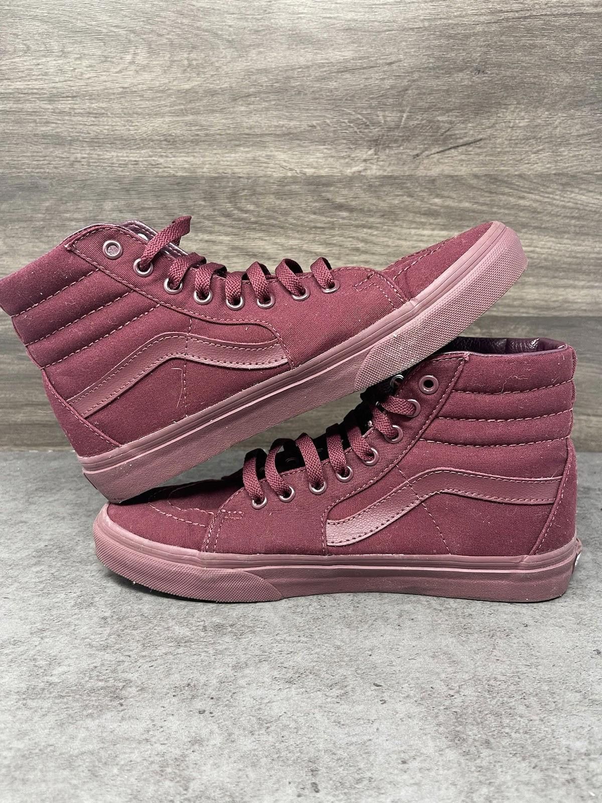 Vans Vans Sk8 Hi Shoes Mens Size 7.5 Burgundy Maroon Red Sneakers Size US 7.5 / EU 40-41 - 7 Thumbnail