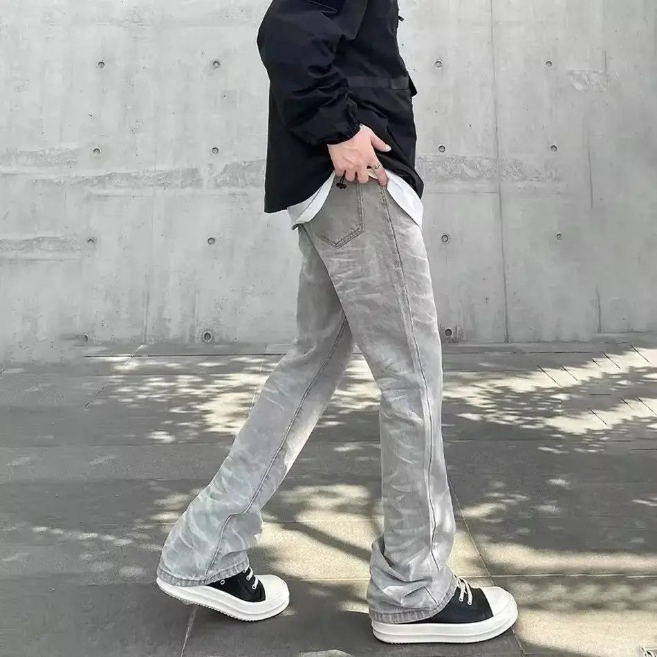 Japanese Brand × Jean Avant garde fashion washed damage flared jeans pants Size US 28 / EU 44 - 5 Thumbnail